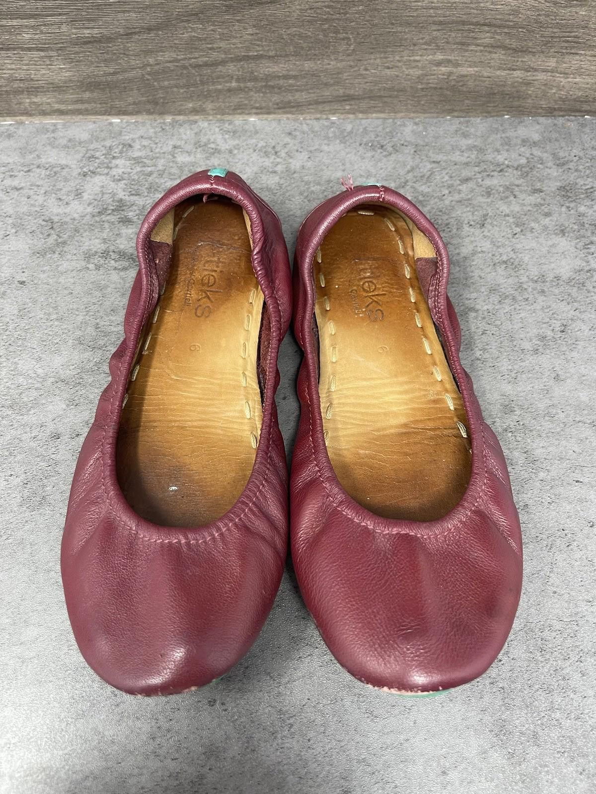 Andrew's Ties Tieks Gavrieli Ballet Flats Womens Size 6 Red Leather Size US 6 / IT 36 - 3 Thumbnail