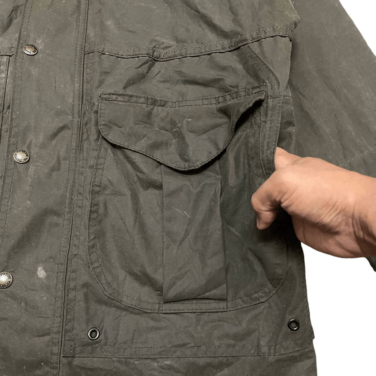 Filson Vintage CC Filson Co Waxed Hooded Jacket Parka Size US S / EU 44-46 / 1 - 6 Thumbnail