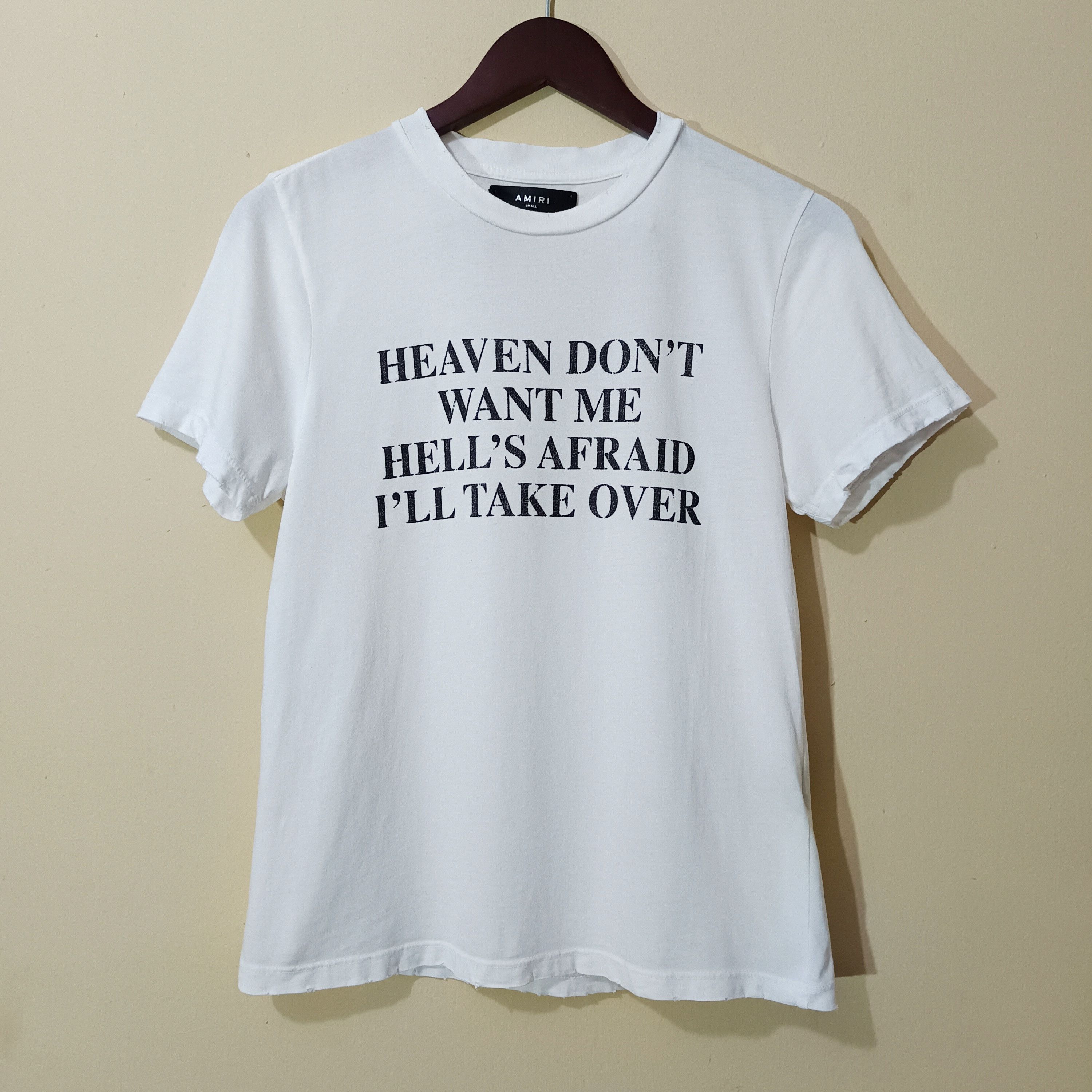 Amiri AMIRI HEAVEN DON'T WANT ME TEE Size US S / EU 44-46 / 1 - 1 Thumbnail