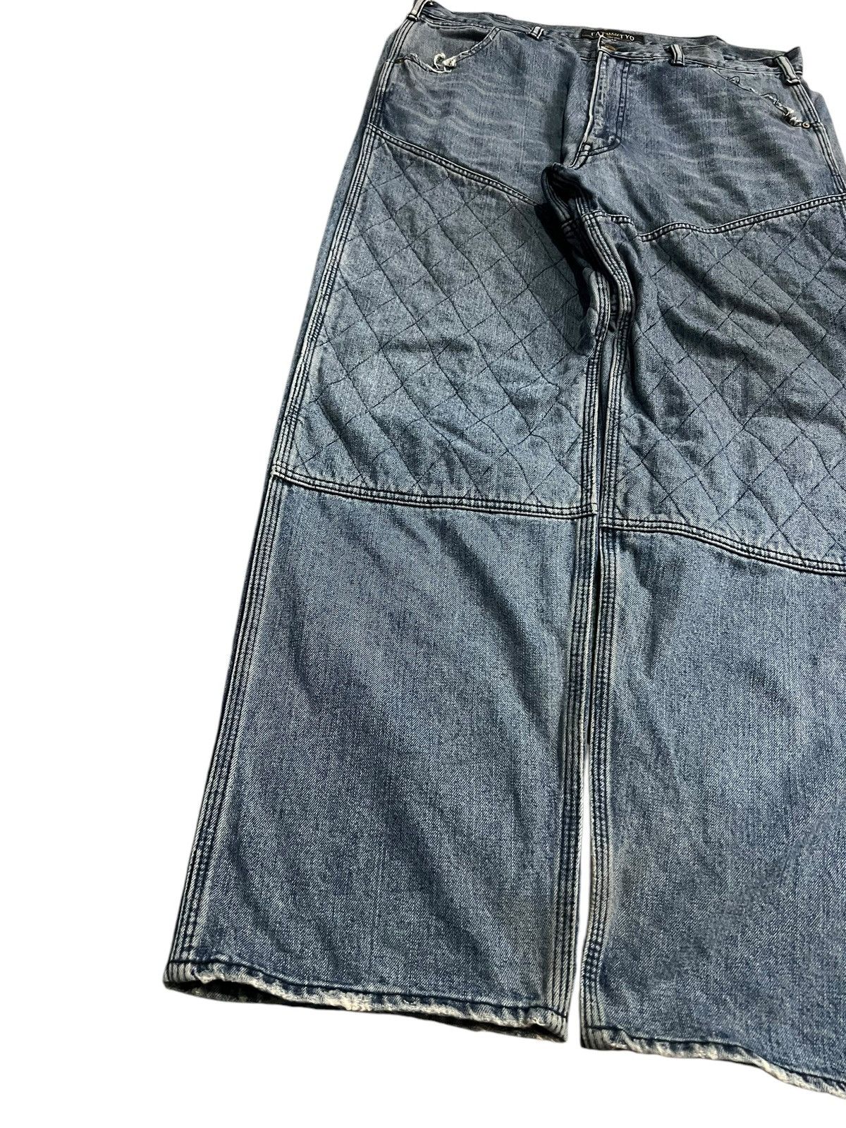 Fat Tokyo × If Six Was Nine 💥Baggy💥Vintage Fat Tyo Sashiko Boro Style Denim Size US 36 / EU 52 - 3 Thumbnail