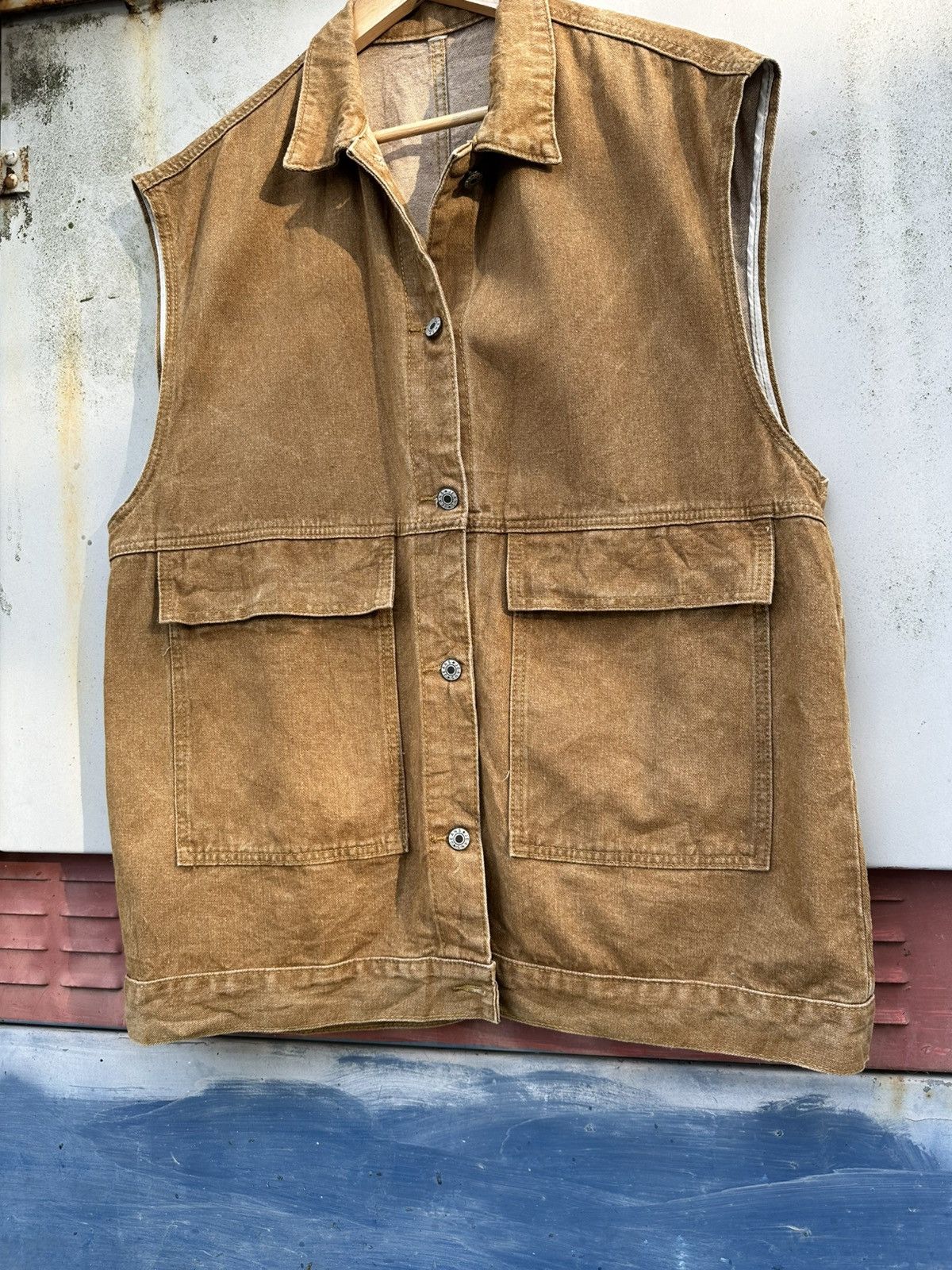 Vintage 🪖Vintage 90’s Brown Jean Tactical Vest Size US XL / EU 56 / 4 - 5 Thumbnail