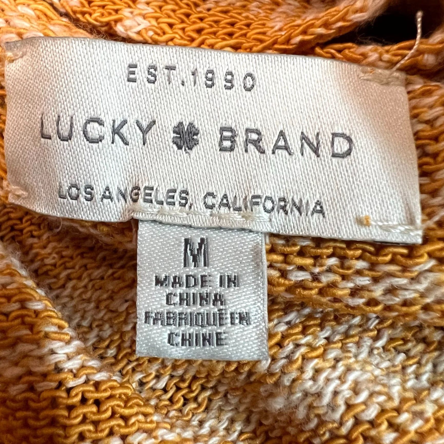 Lucky Brand Lucky Brand Cardigan Women M Yellow Open Knit Boho Bohemian Casual Sweater Size M / US 6-8 / IT 42-44 - 6 Thumbnail