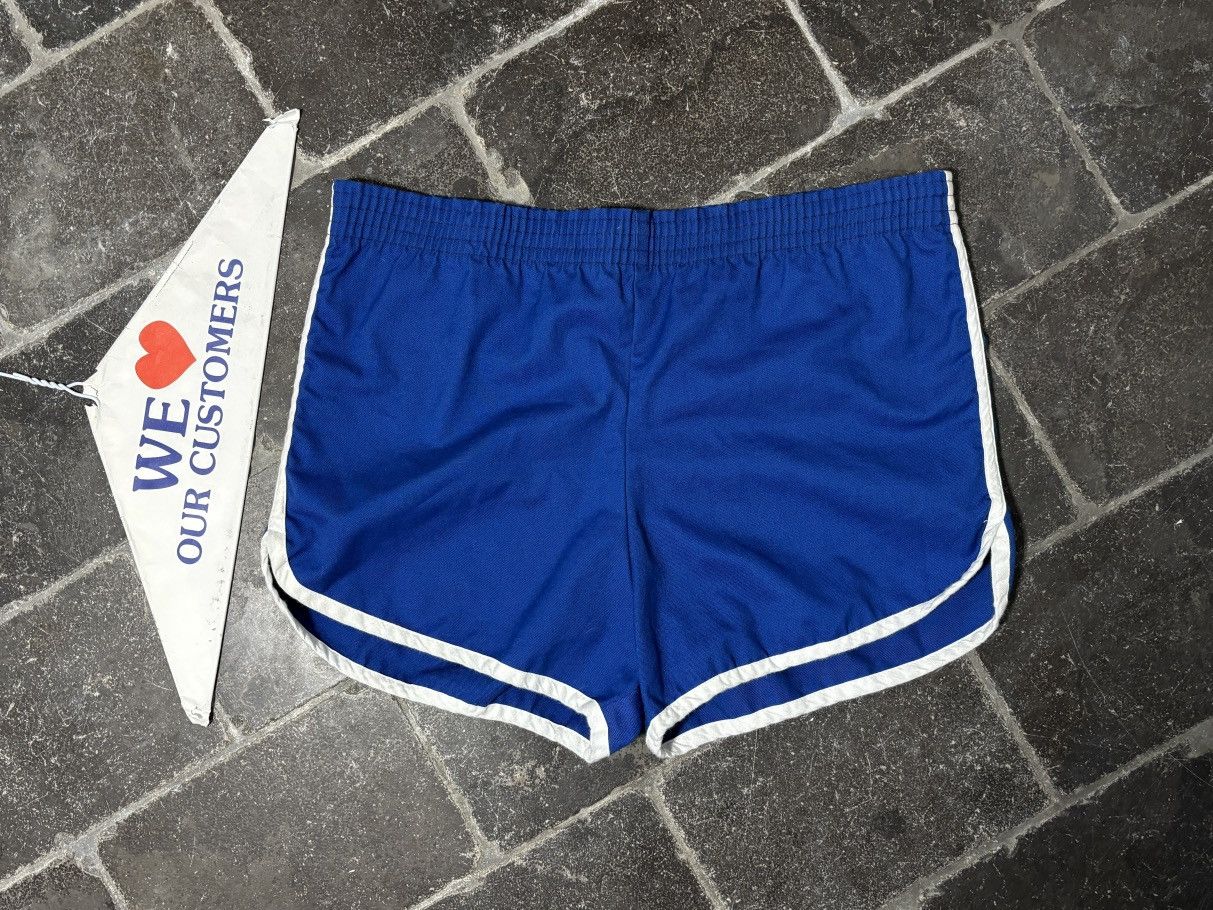 Vintage 1980s Vintage Gym Shorts 80s Short Short Cotton Sport Tennis Size US 36 / EU 52 - 9 Thumbnail