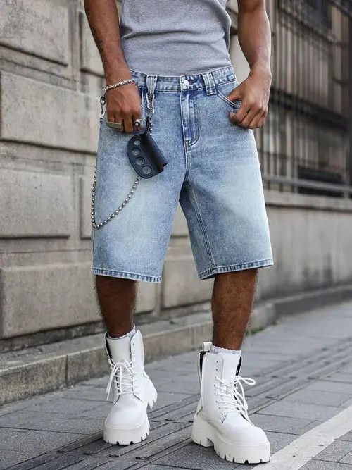 Japanese Brand × Vintage Y2K Vintage WASHED denim jorts shorts Size US 33 - 4 Thumbnail
