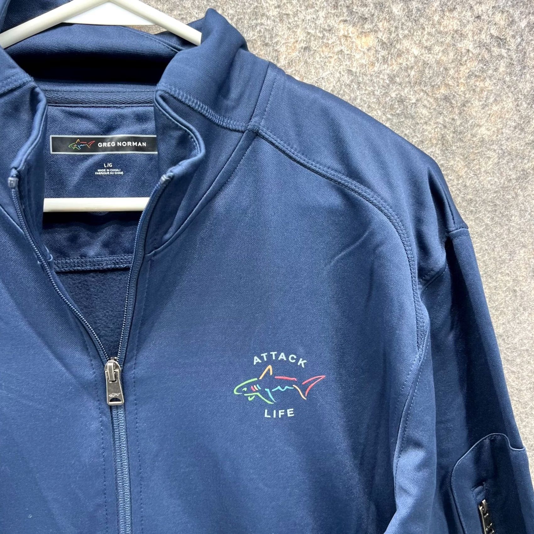 Alife VINTAGE? No — Greg Norman Sweater Men L Blue Full Zip Sweatshirt Pullover Logo Full Zip 2020s Size US L / EU 52-54 / 3 - 5 Thumbnail