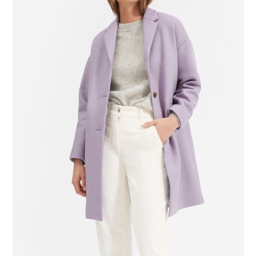 Everlane Everlane NWOT Wool Cocoon Coat Lavender Oversize Fit Sz 12 Size XL / US 12-14 / IT 48-50 - 2 Thumbnail