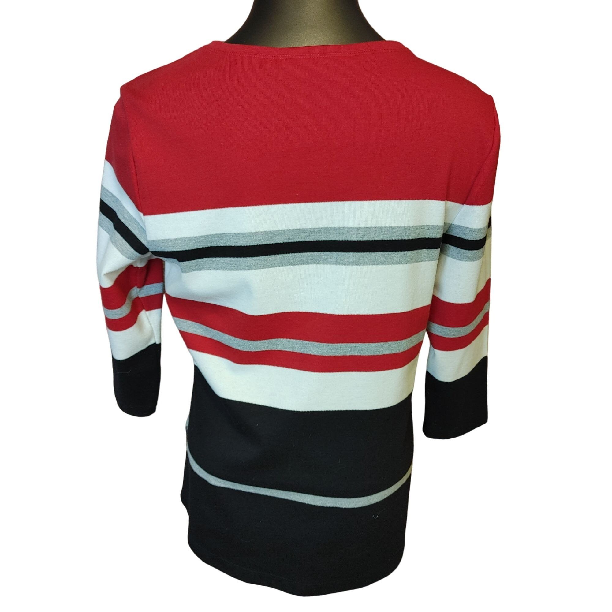 Other Karen Scott Sport Womens Petite L Red White Blue Embellished Size L / US 10 / IT 46 - 2 Thumbnail