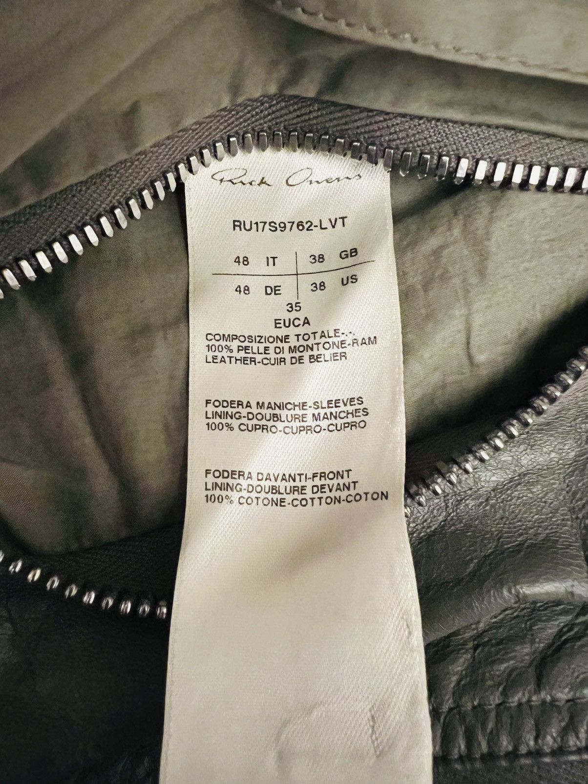 Rick Owens Rick Owens Molino leather jacket Size US M / EU 48-50 / 2 - 3 Thumbnail