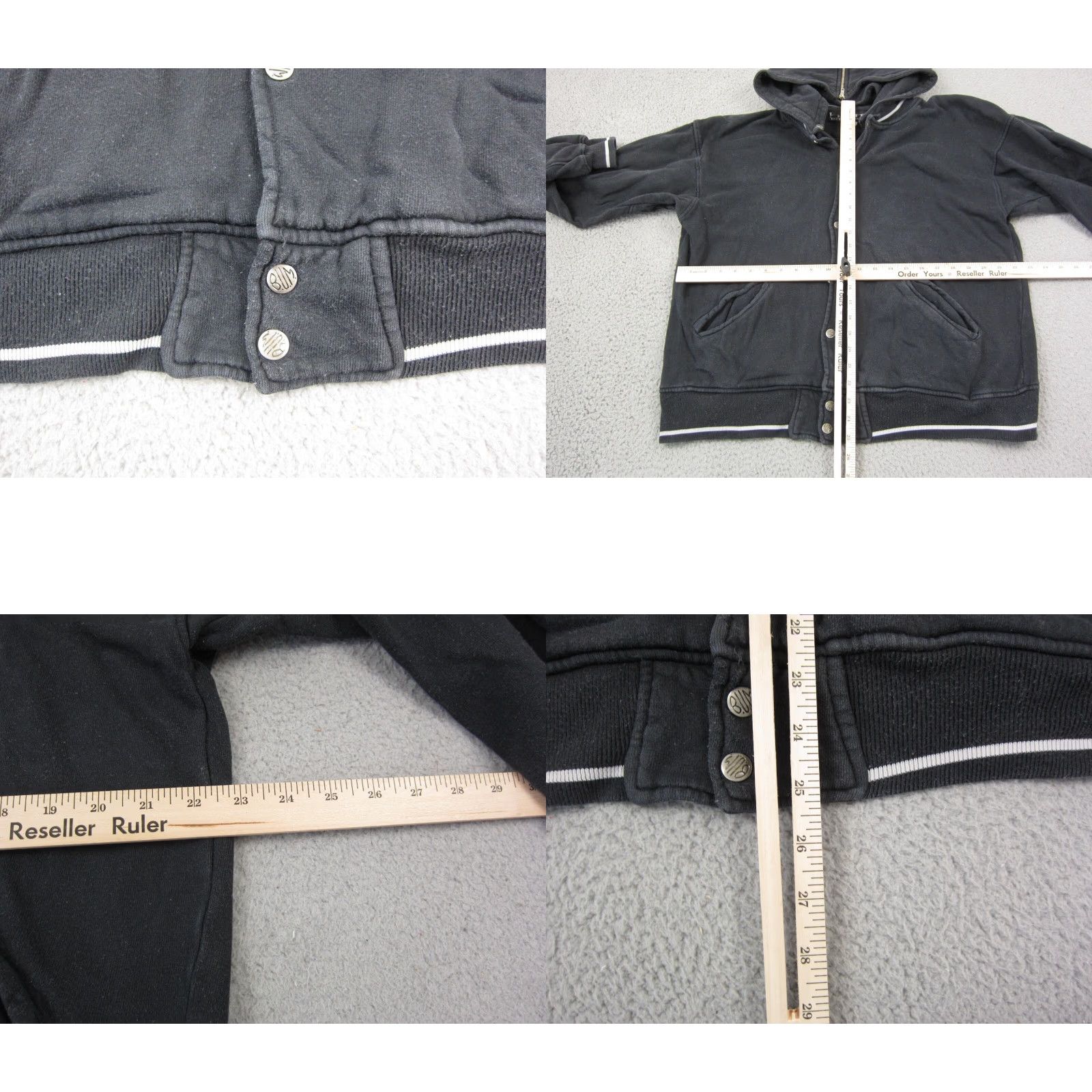 Equipment VINTAGE BUM EQUIPMENT Hoodie Women M Black Button Up Sweatshirt 90s Cardigan Ladies Knit Pullover College Outdoor Size M / US 6-8 / IT 42-44 - 8 Thumbnail