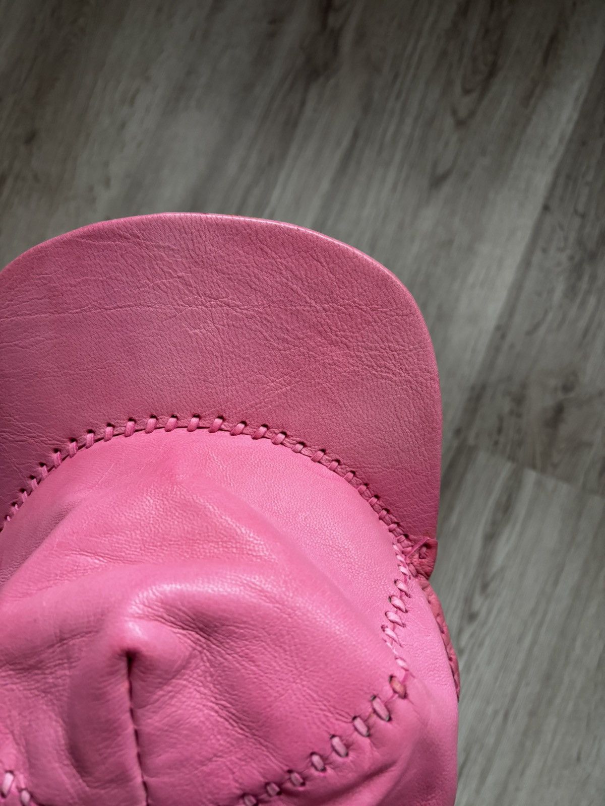 Other Pink Handmade Leather Cap Size ONE SIZE - 19 Thumbnail