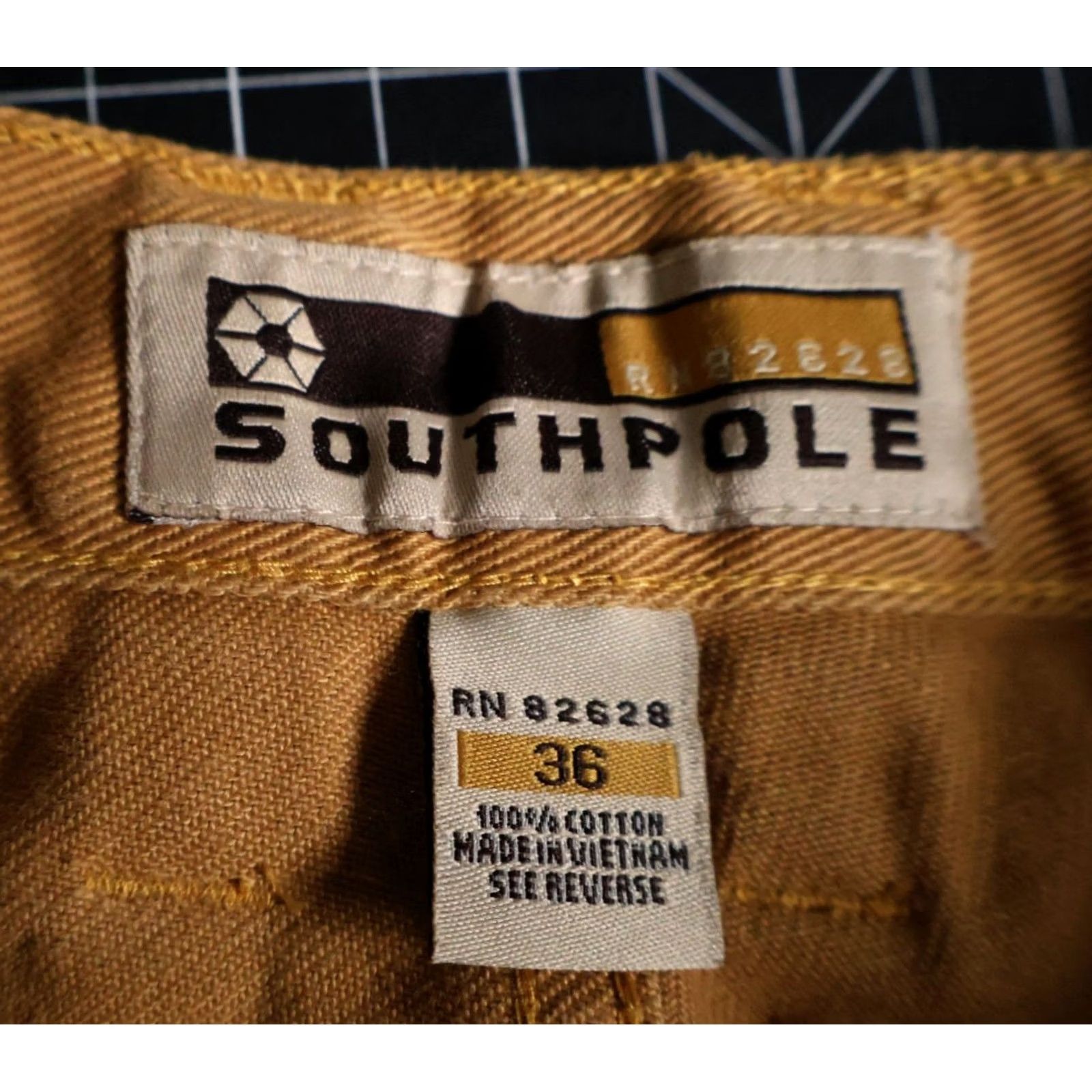 Southpole Southpole Jeans Men 33 x 31 Tan Straight 100% Cotton Denim Vintage 90s Hip Hop Retro Zip Fly 5-Pocket Inseam 31 Womens? Size US 33 - 3 Thumbnail