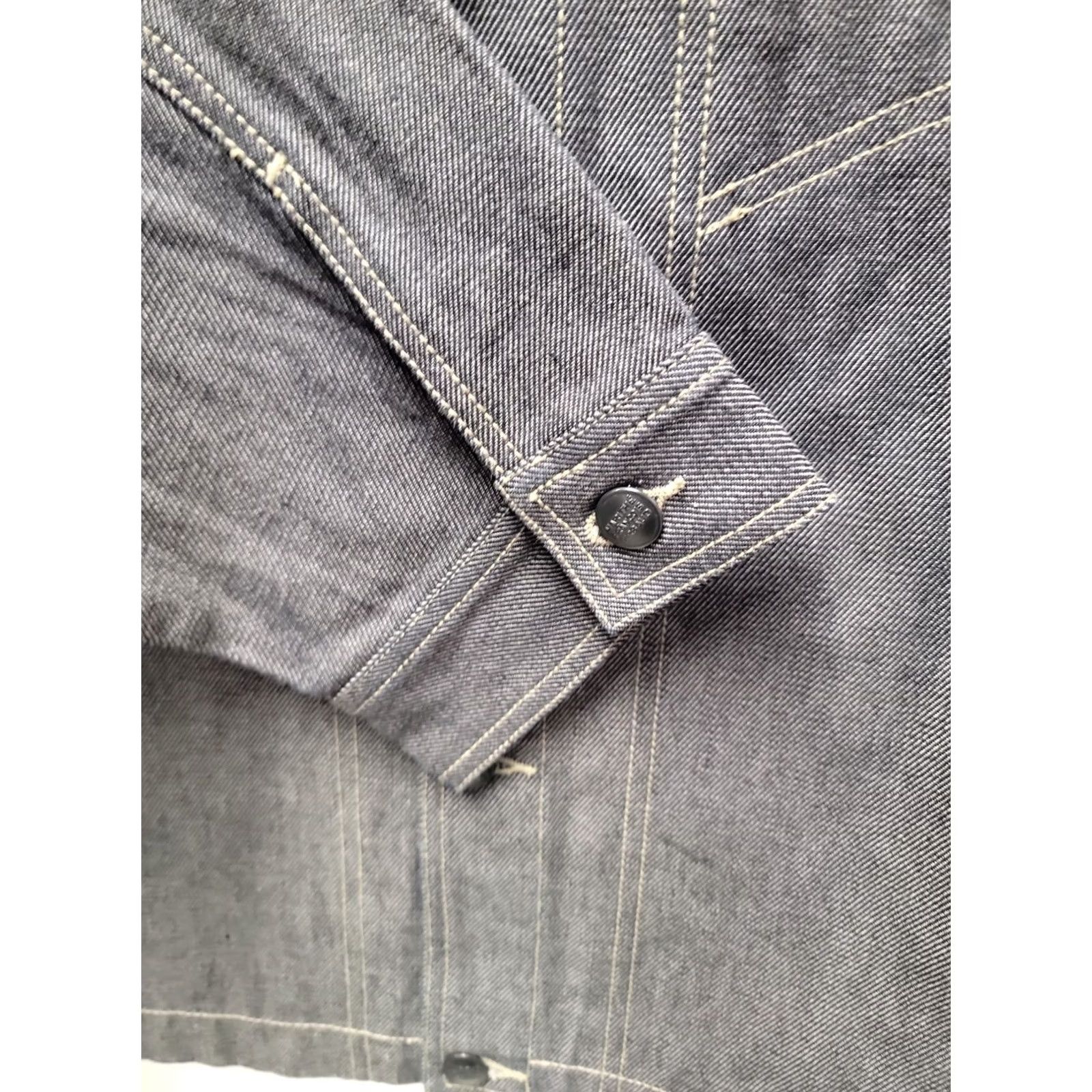 Vintage VINTAGE Marithe + Francois Girbaud Jacket Mens 2XL Gray Trucker Denim Jacket Baggy Collared Pockets Button NWT Space Size US XXL / EU 58 / 5 - 4 Thumbnail