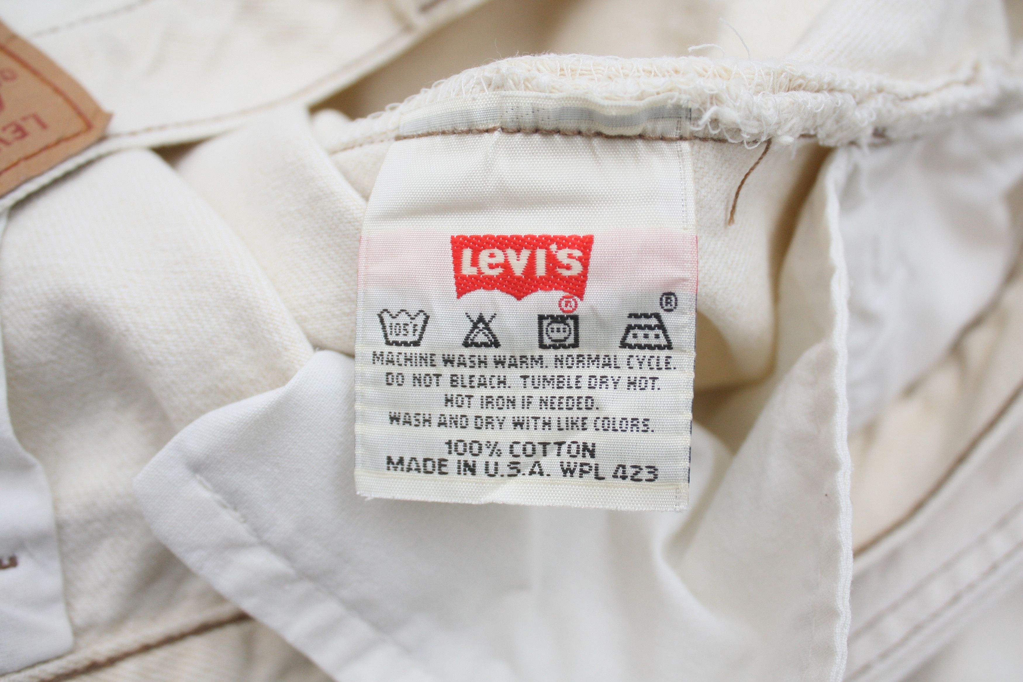Levi's Vintage Clothing Levi's 501 Vintage Cream Denim Jeans W36L30 Made In USA Size US 36 / EU 52 - 7 Thumbnail