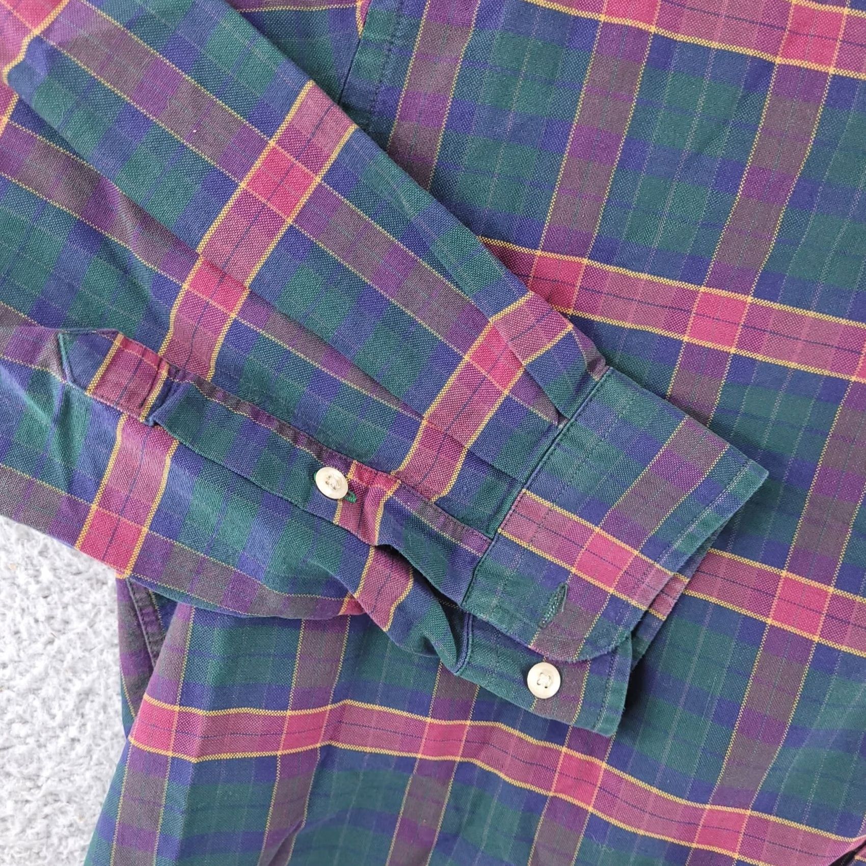 Tommy Hilfiger VINTAGE Tommy Hilfiger Shirt Mens Large Plaid Flannel Retro Long Sleeve Button-Up Size US L / EU 52-54 / 3 - 4 Thumbnail