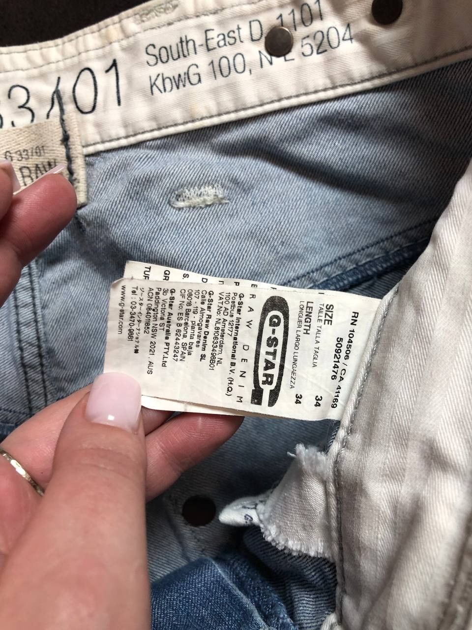 G-Star G-STAR ARC 3D SLIM Blue Zip Fly Jeans Men Size US 34 / EU 50 - 14 Thumbnail