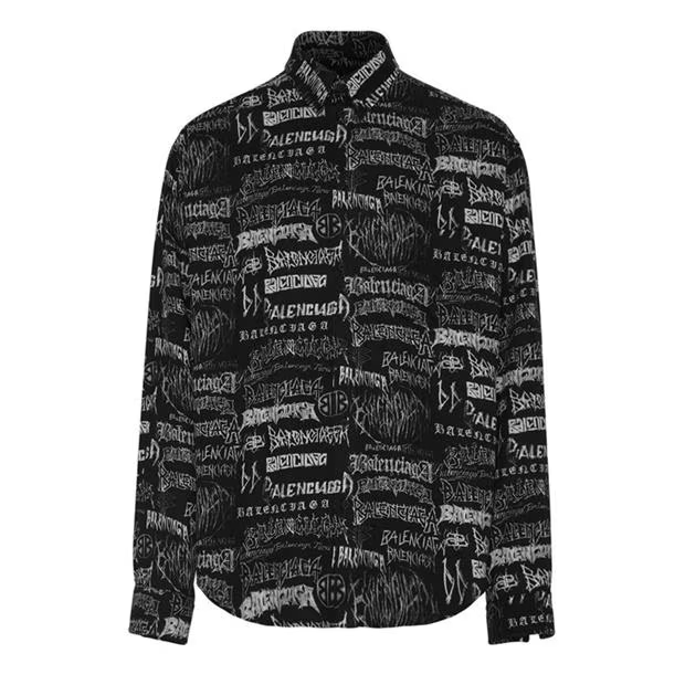 Balenciaga Metal Printed Shirt Size US L / EU 52-54 / 3 - 1 Thumbnail