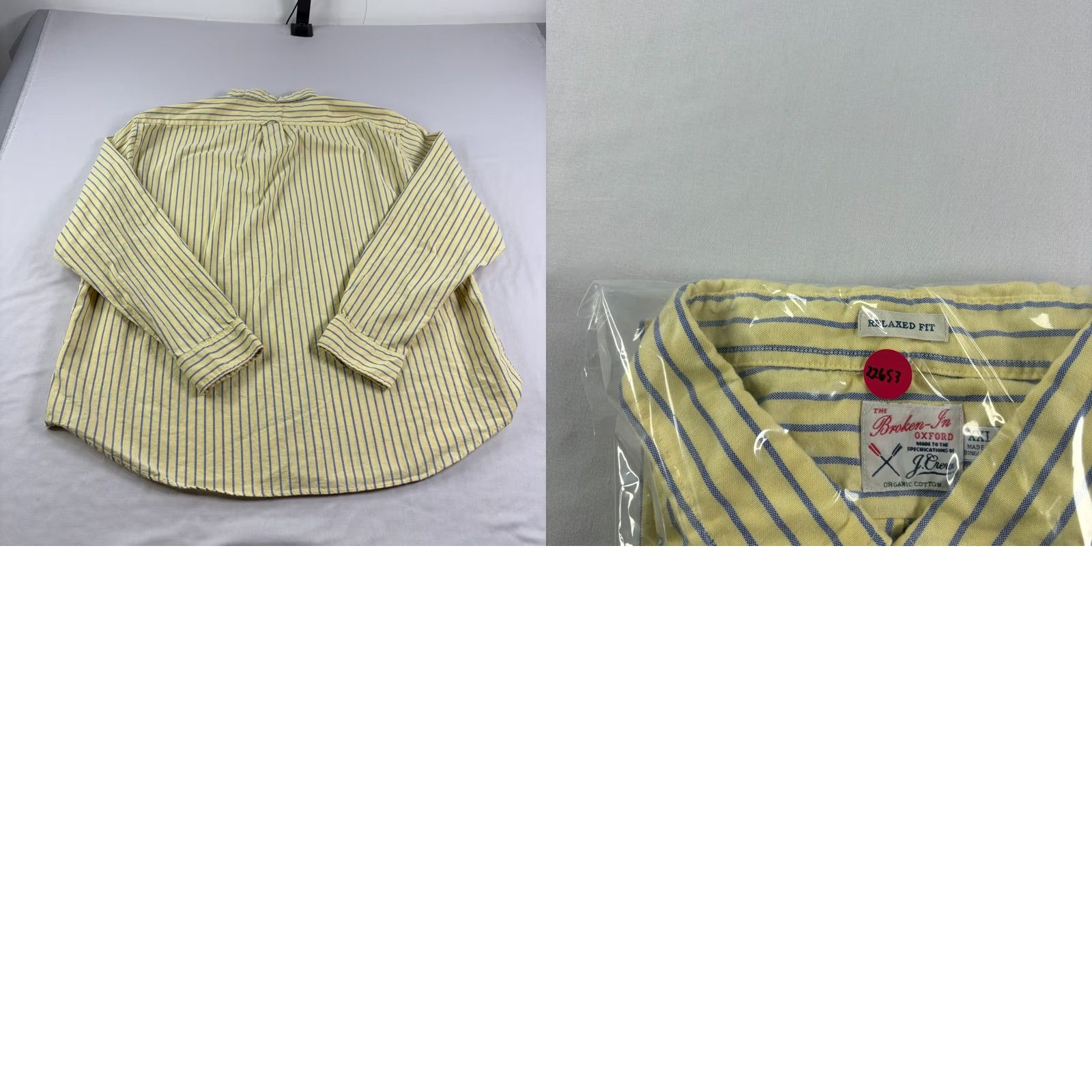 J.Crew J.CREW Shirt Mens 2XL Yellow Striped Oxford Button-Up Relaxed Preppy Size US XXL / EU 58 / 5 - 8 Thumbnail