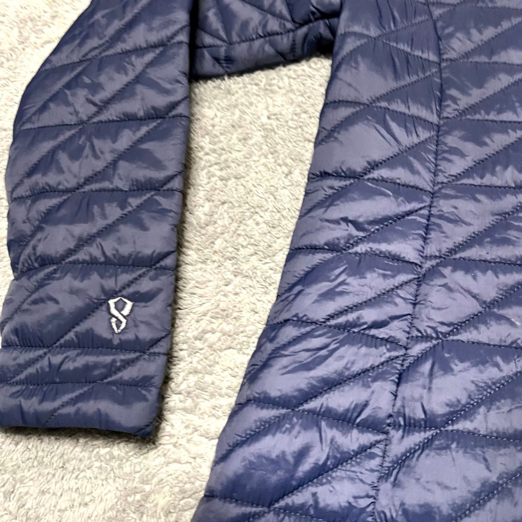 Stoic Stoic Puffer Jacket Womens Small Blue Hooded Long Coat Jacket (Blue) Womens S Size S / US 4 / IT 40 - 4 Thumbnail