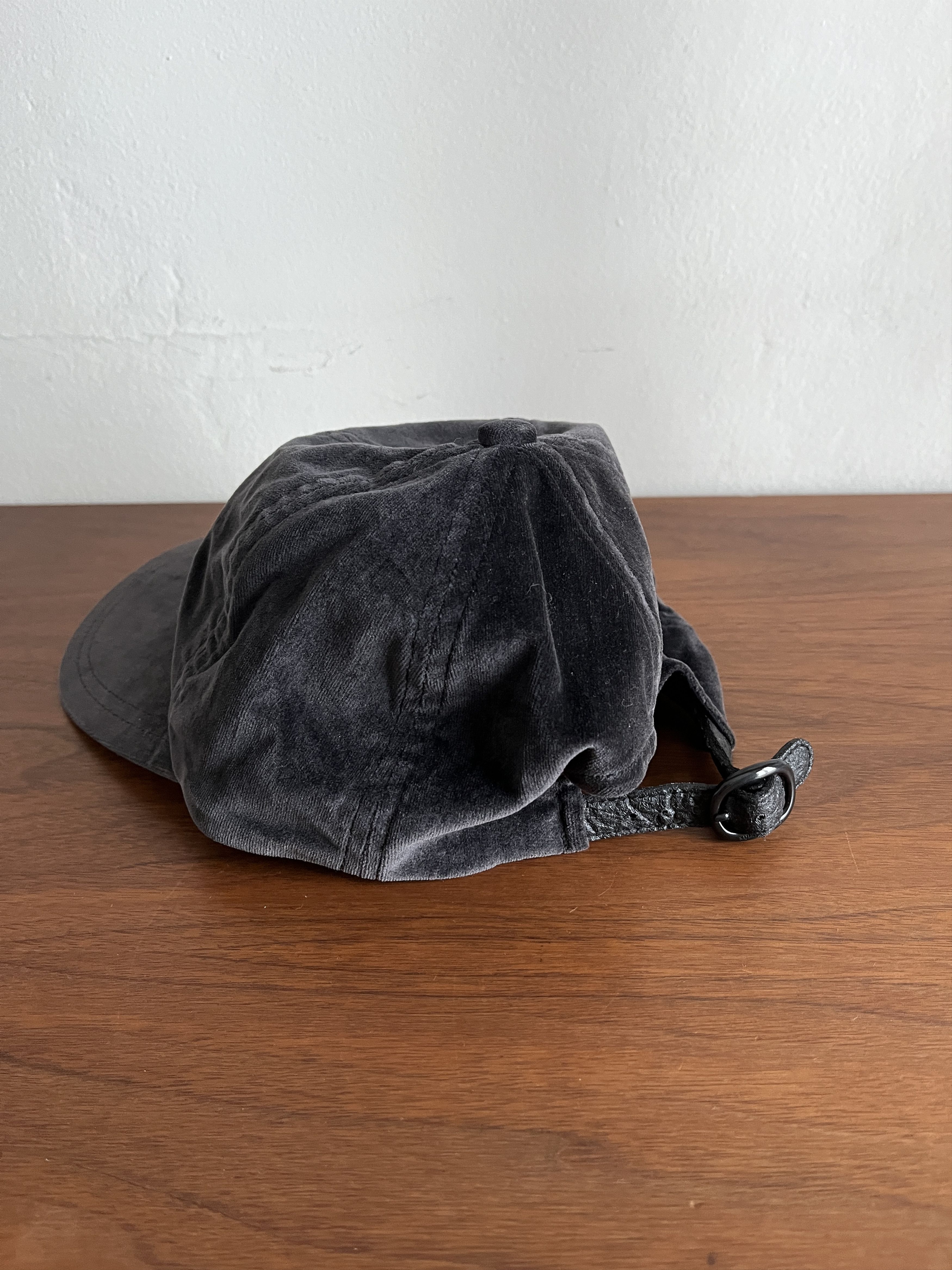 KIJIMA TAKAYUKI black cap, cotton velour Size ONE SIZE - 2 Thumbnail