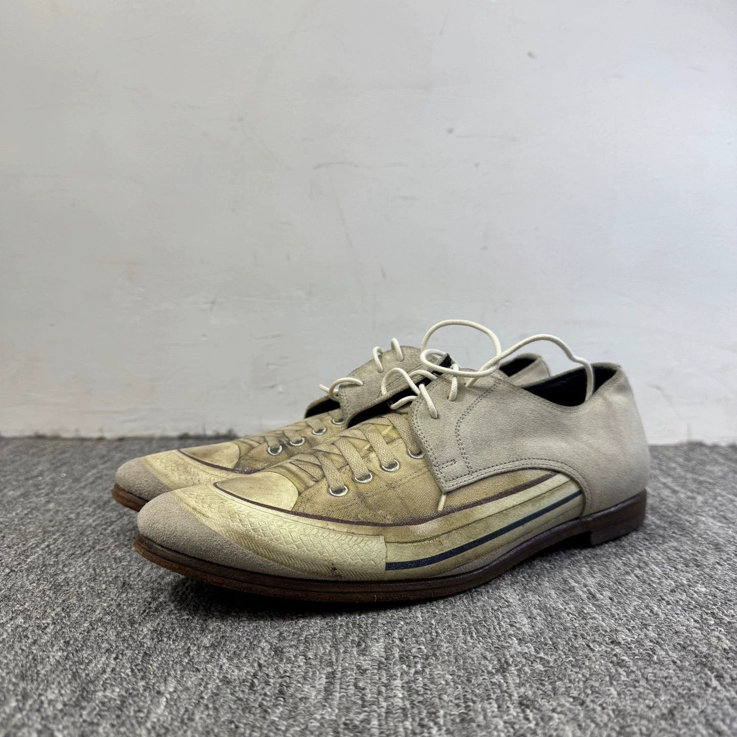 Maison MIHARA YASUHIRO MIHARA YASUHIRO printed leather canvas sneaker 42 Size US 9 / EU 42 - 1 Thumbnail
