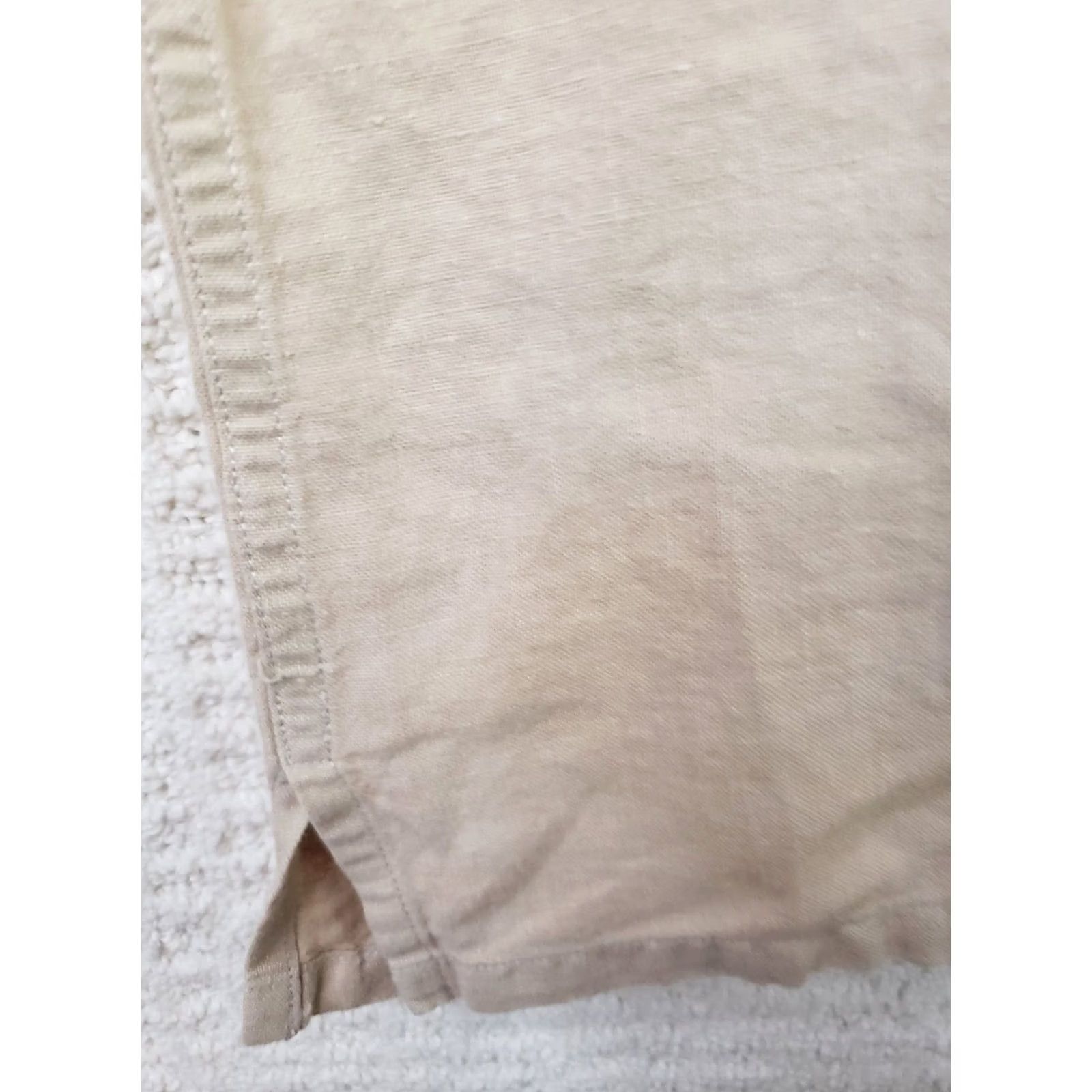 Kenneth Cole Kenneth Cole New York Linen Blend Shirt Men M Beige Short Sleeve Button-Up Size US M / EU 48-50 / 2 - 5 Thumbnail
