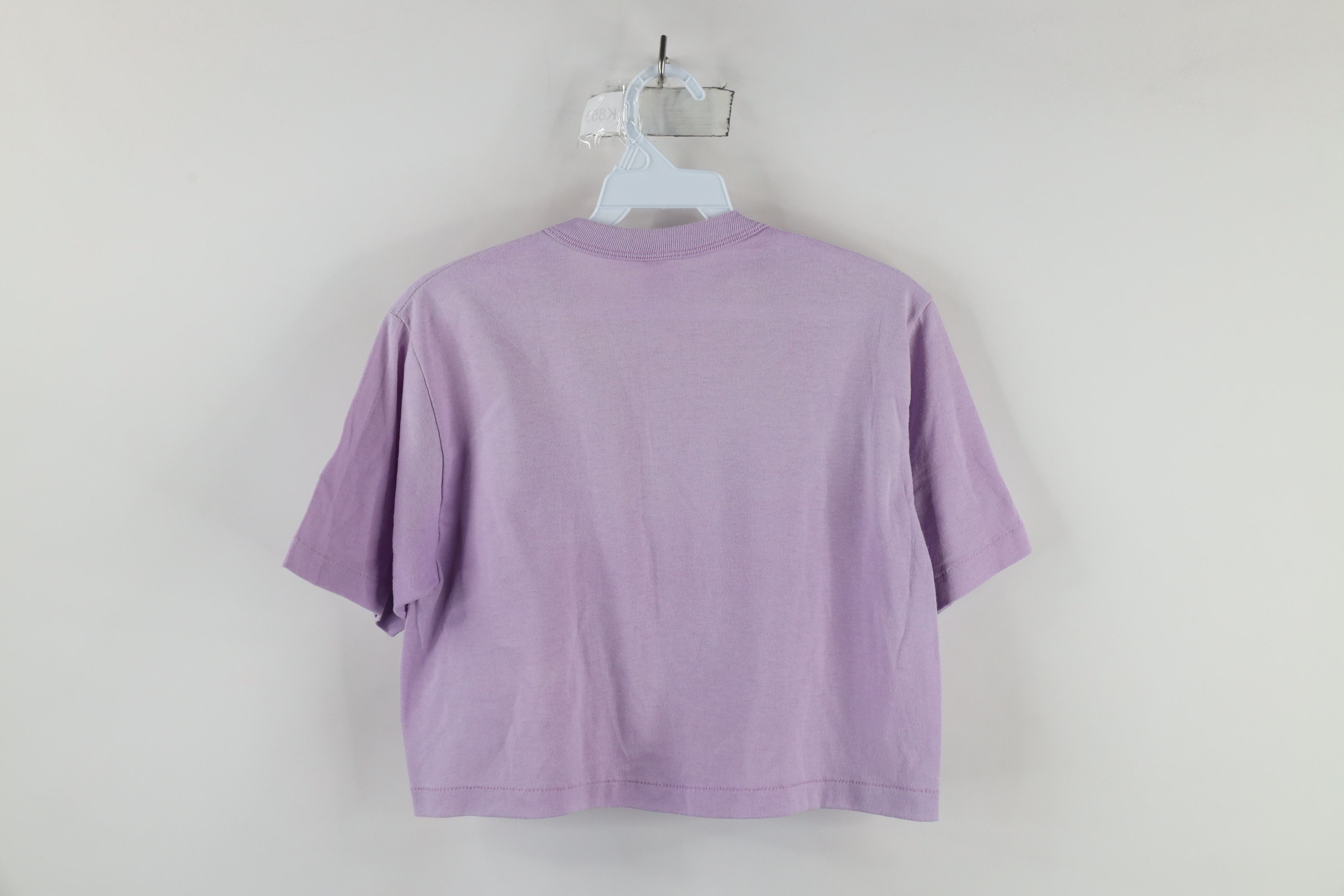 Vintage Vintage 70s Streetwear Blank Cropped T-Shirt Purple USA Size M / US 6-8 / IT 42-44 - 7 Thumbnail