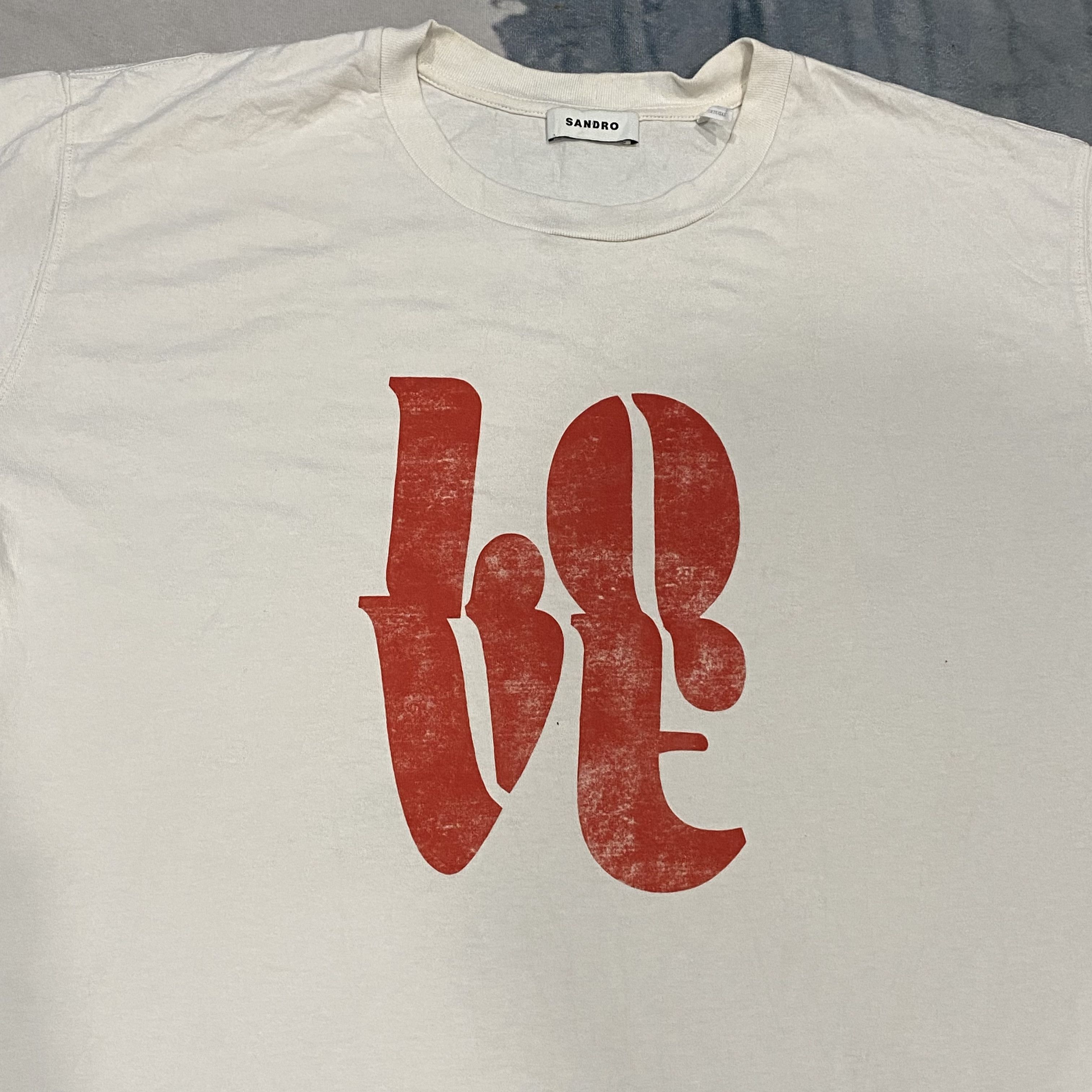 Sandro Sandro LOVE words T Shirt Size Large Size US L / EU 52-54 / 3 - 2 Thumbnail