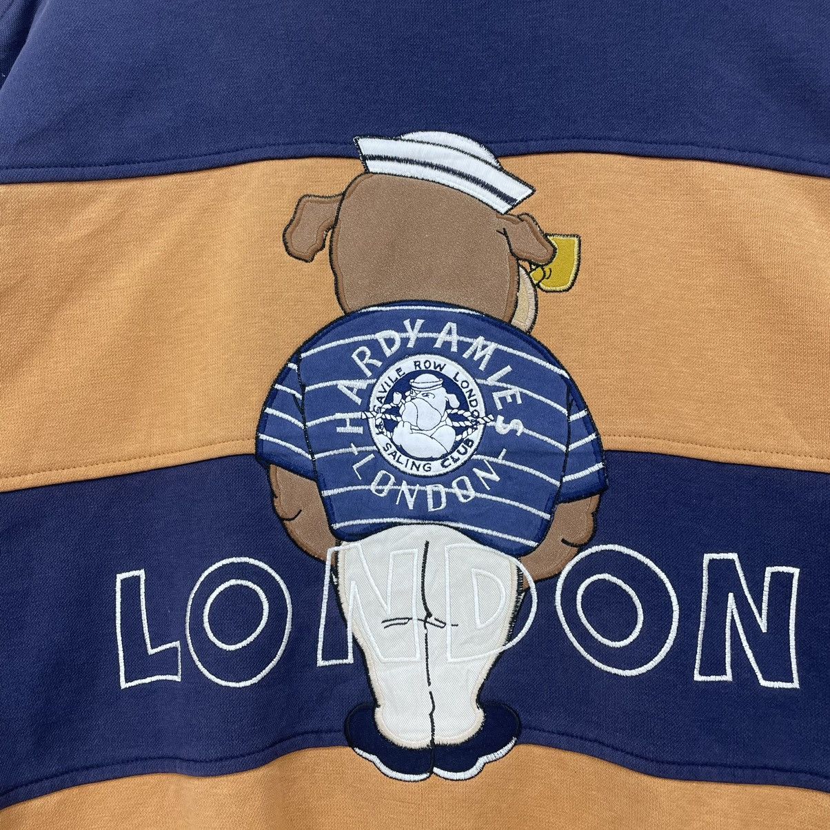 Vintage 💥Vintage Distressed Hardy Amies Embroidery Big Logo Size US L / EU 52-54 / 3 - 6 Thumbnail