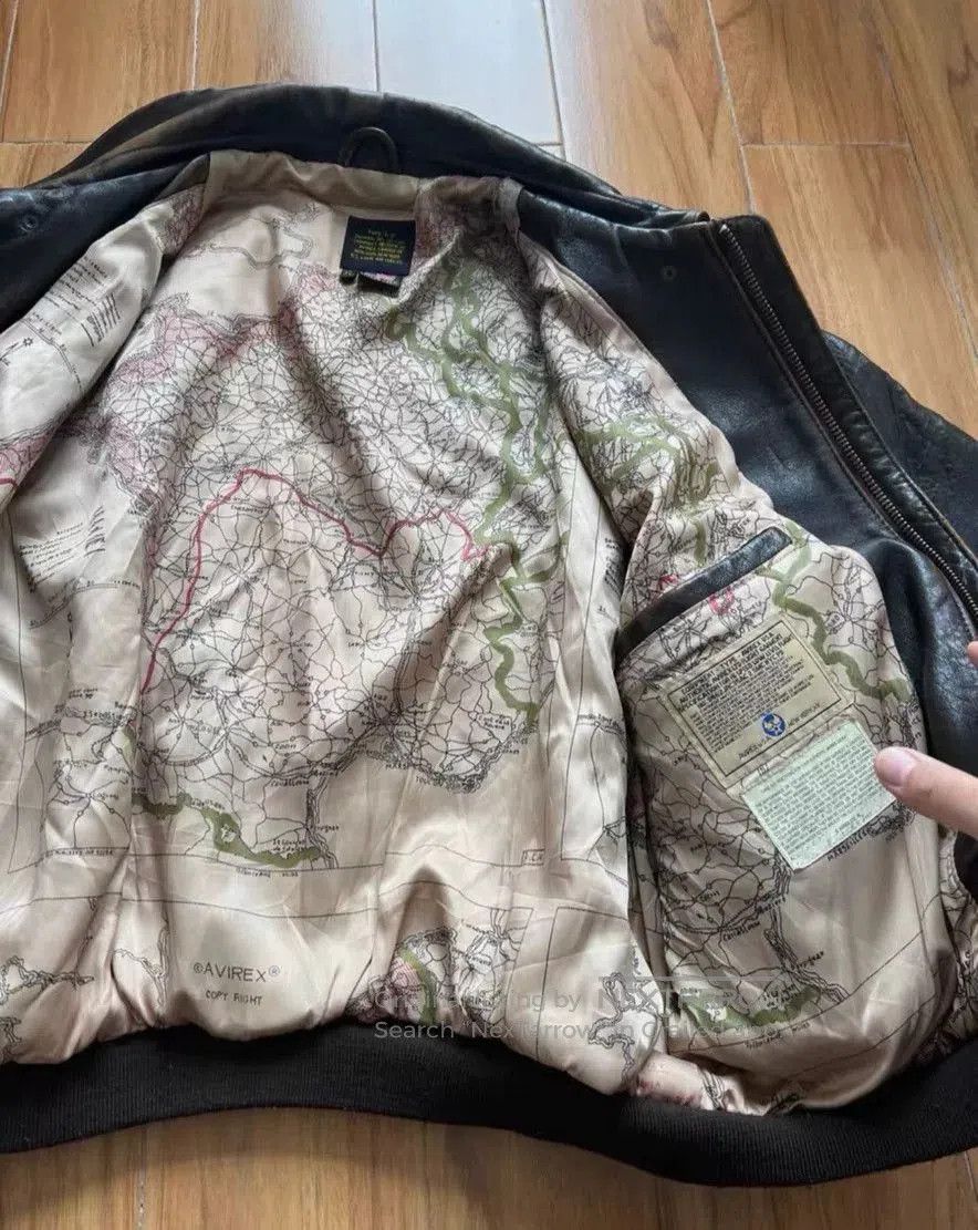 Avirex vintage avirex a2 leather flight jacket. Size US XL / EU 56 / 4 - 2 Thumbnail