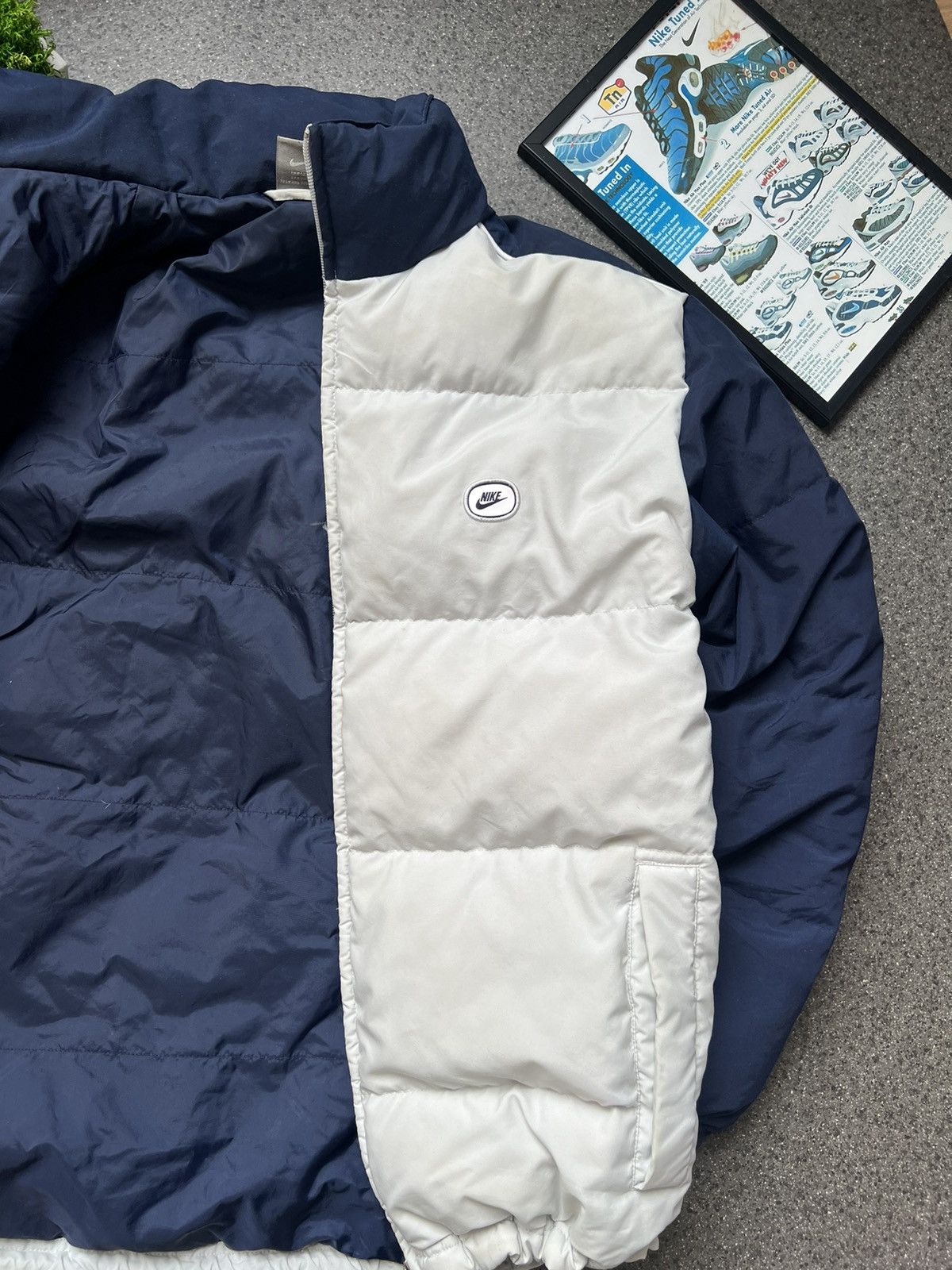 Nike × Vintage Vintage 90's Nike Drill Big Swoosh Down Puffer Jacket Bomber Size US M / EU 48-50 / 2 - 9 Thumbnail