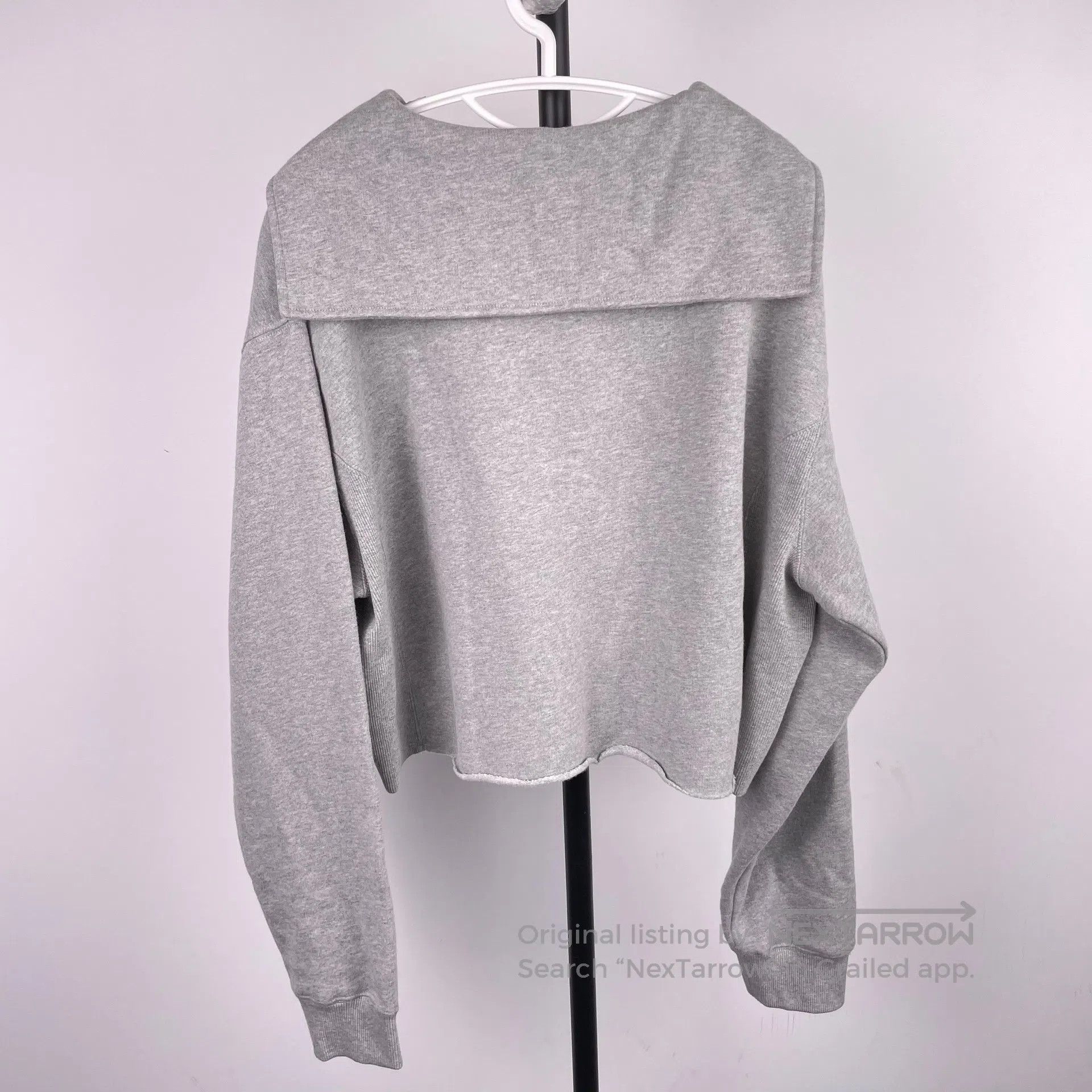Miu Miu Miu Miu Gray navy collar long sleeve sweatshirt size M| Size US M / EU 48-50 / 2 - 2 Thumbnail