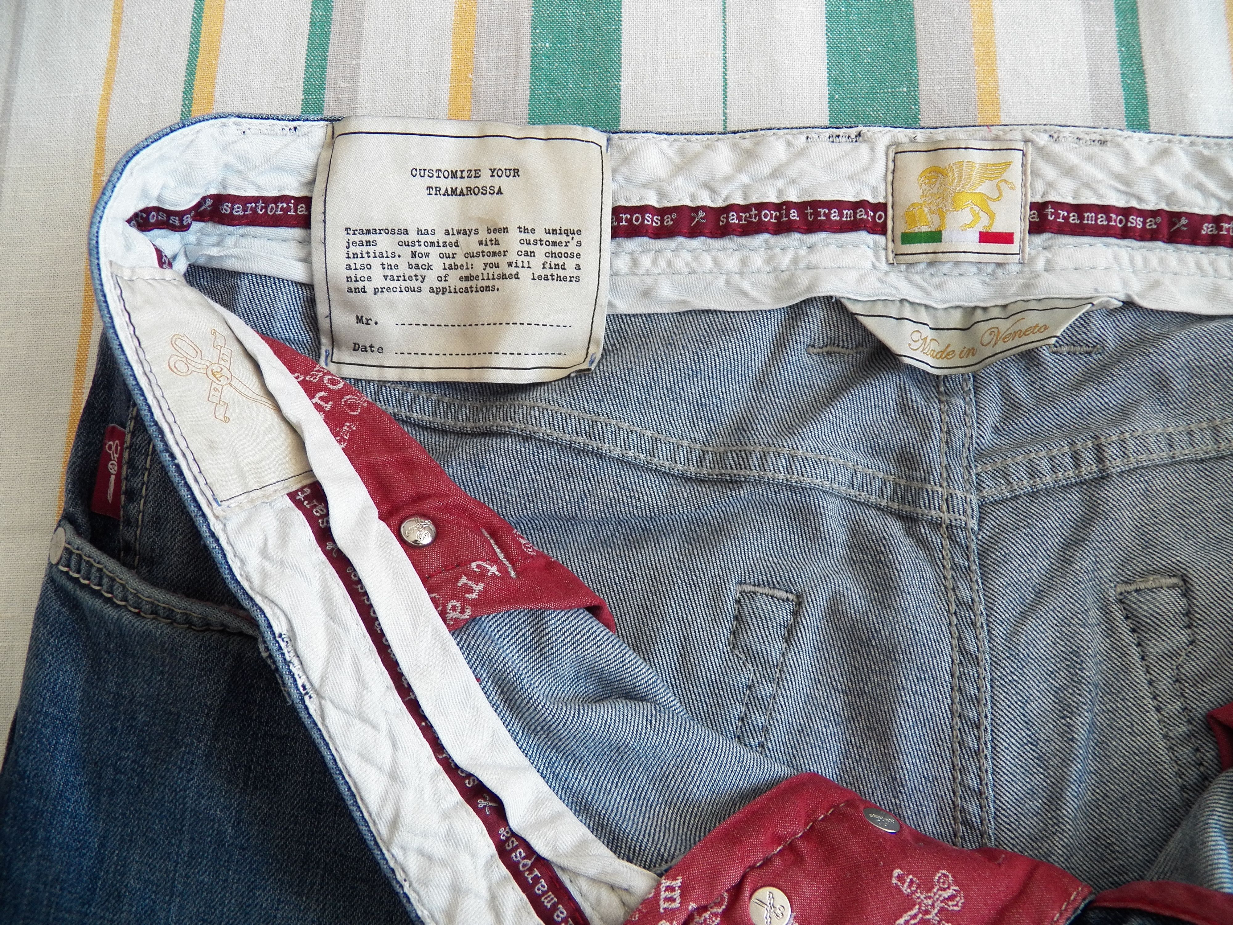 Other Sartoria Tramarossa Leonardo Mens Jeans Size 34 W34 L28 Slim Size US 34 / EU 50 - 8 Thumbnail