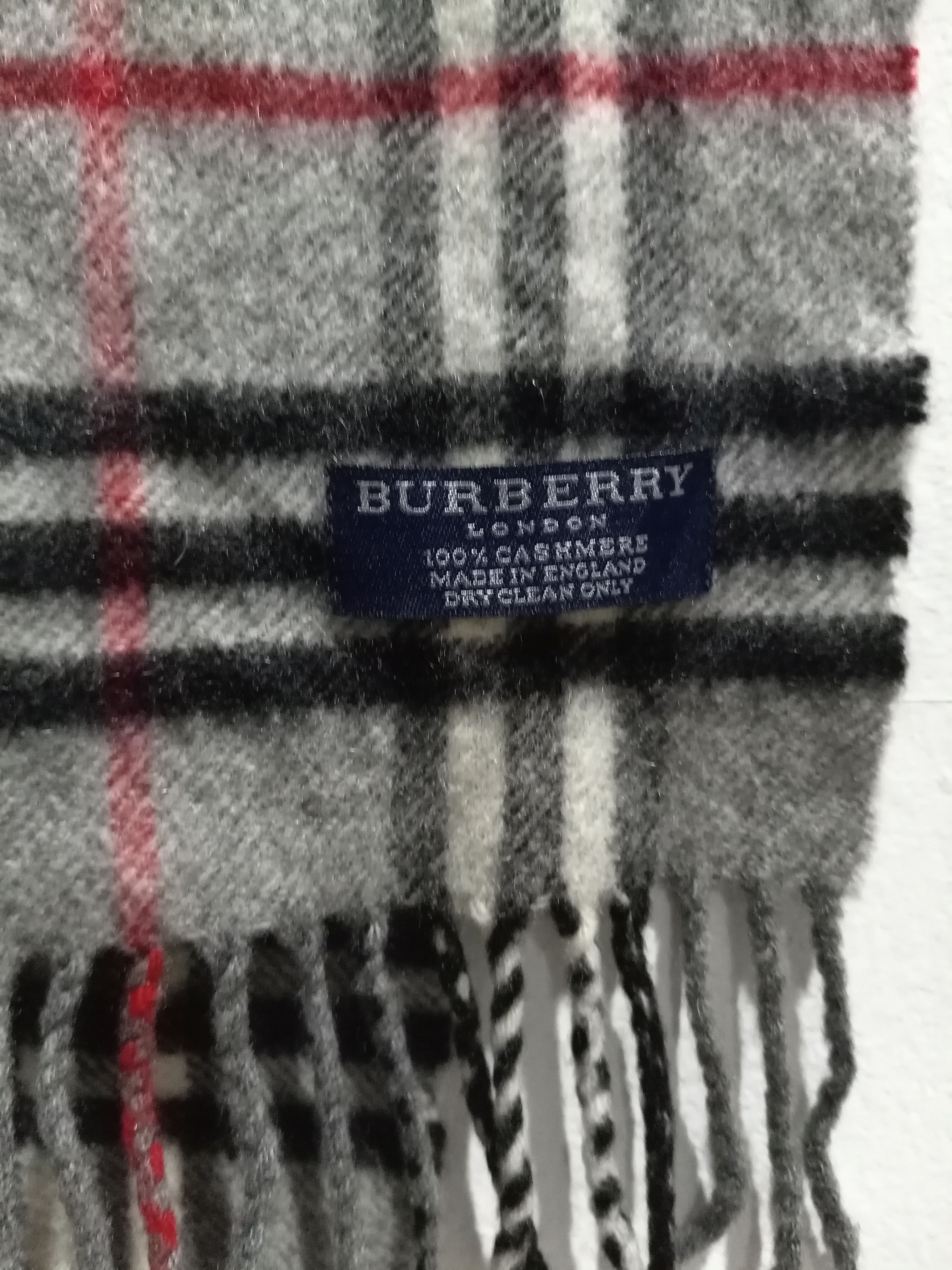 VINTAGE Burberry Muffler London England Nova Check Scarf