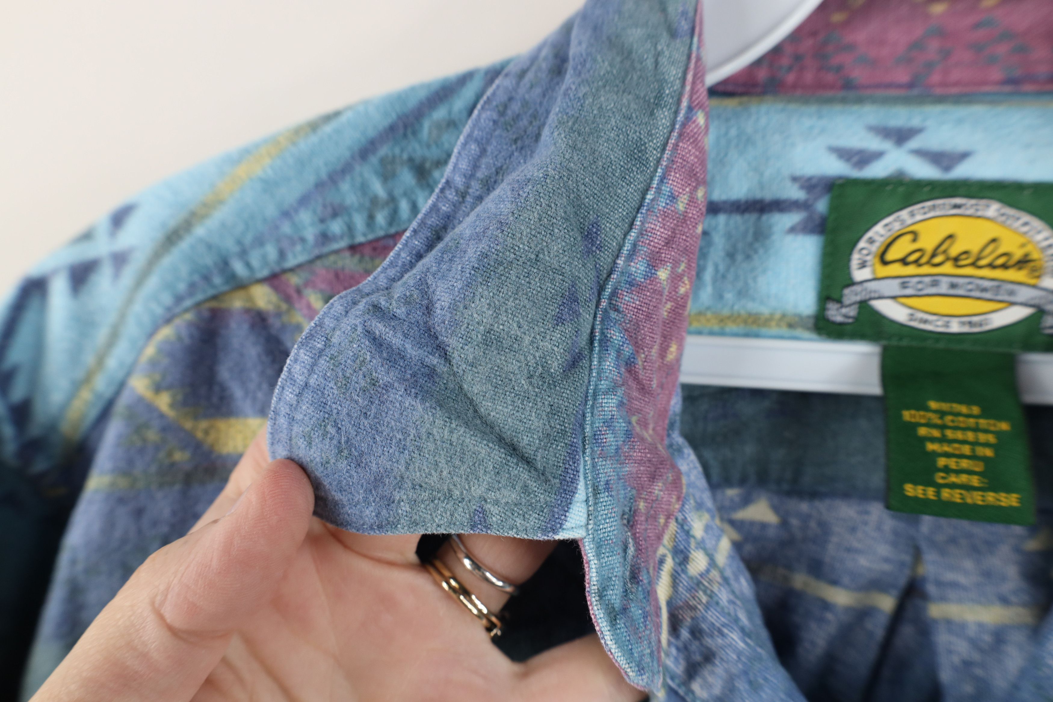 Cabelas Vintage 90s Cabelas Southwestern Chamois Cloth Button Shirt Size M / US 6-8 / IT 42-44 - 6 Thumbnail