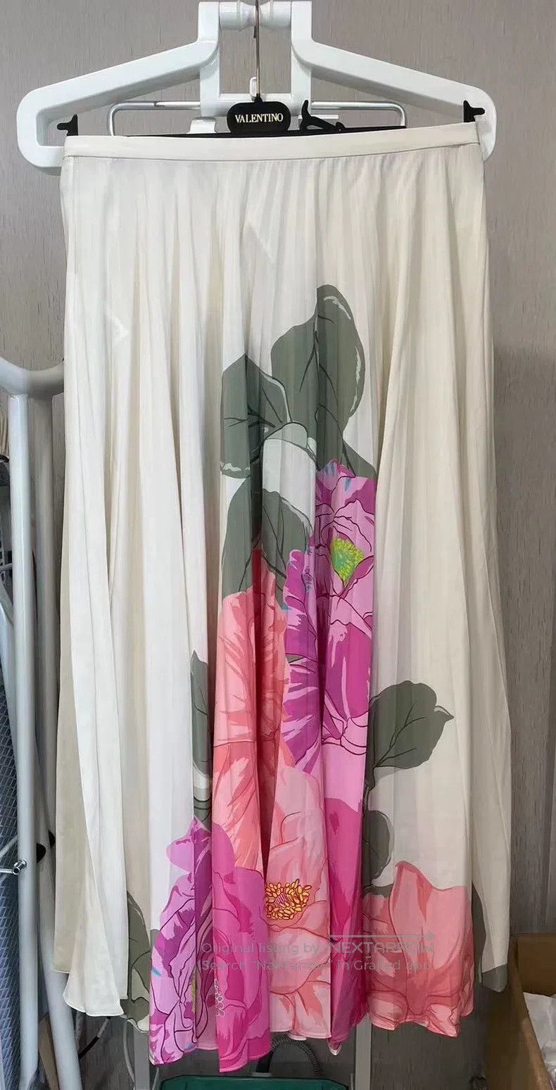 Valentino Valentino Silk print skirt Size XL / US 12-14 / IT 48-50 - 3 Thumbnail