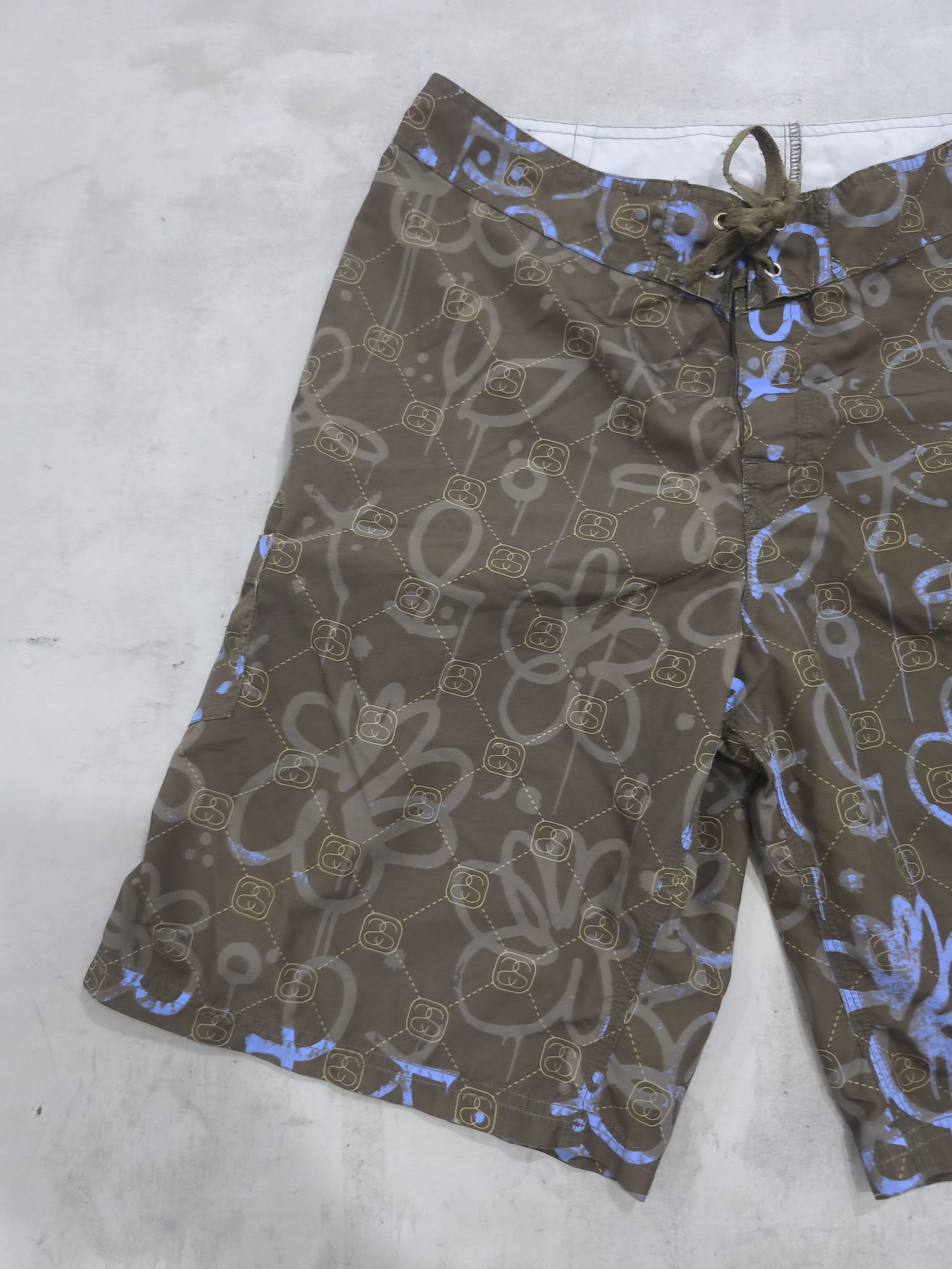 Stussy Vintage Stussy SS04 Logo Splash Board Shorts Monogram Size US 33 - 2 Thumbnail