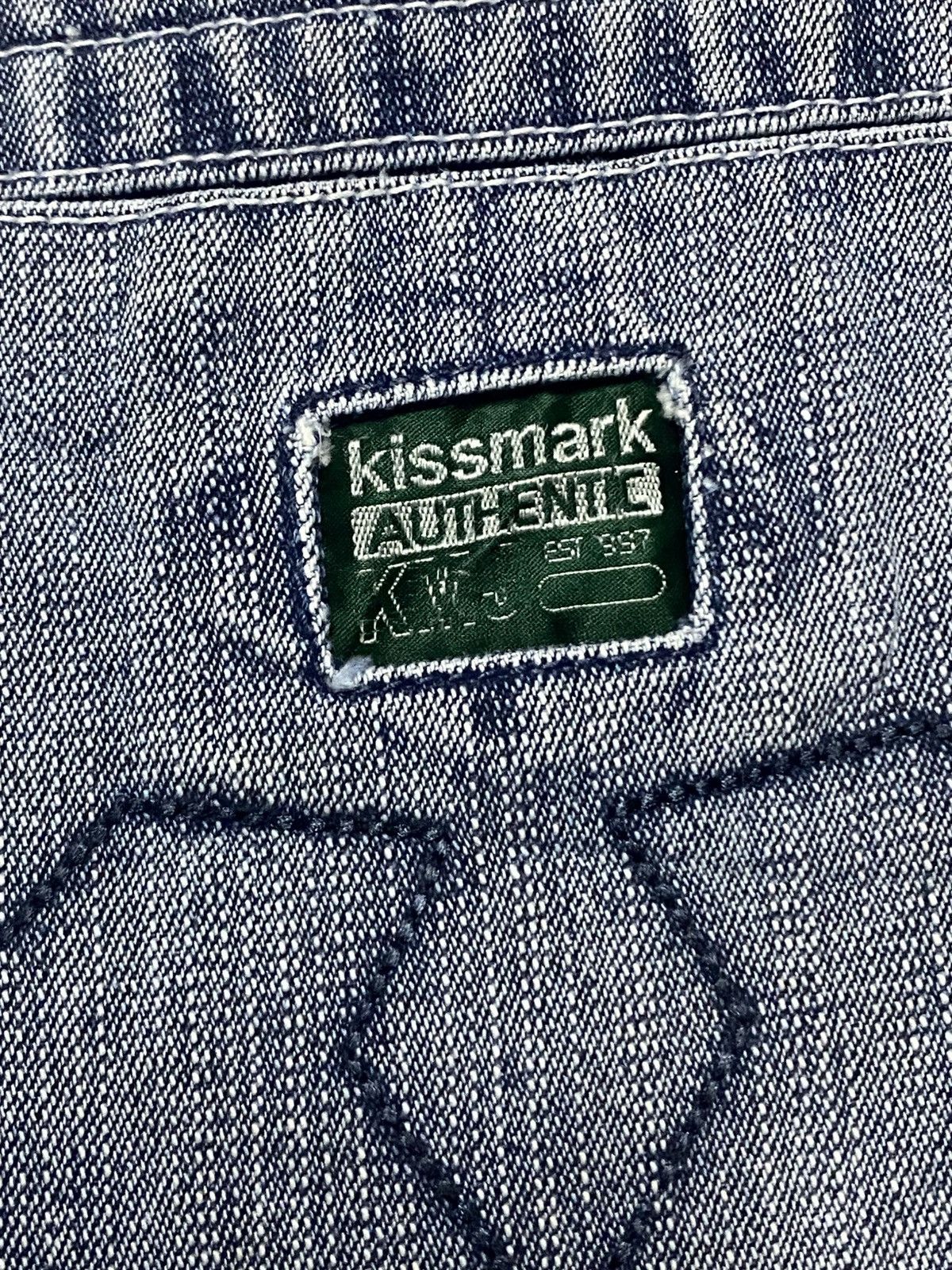 Japanese Brand Vintage KissMark Japan Double Knee StoneWash Baggy Jeans Size US 35 - 15 Thumbnail