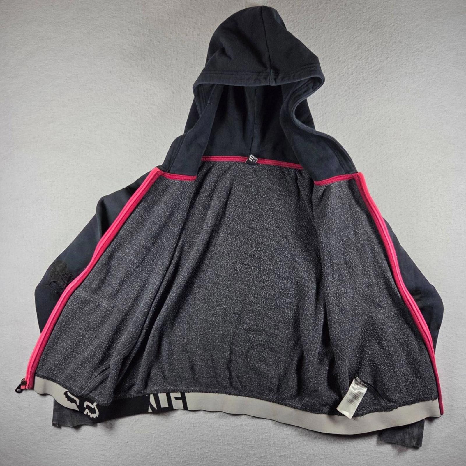 Fox Racing Fox Racing Womens Sm Grey Black Pink Motocross Hoodie Flaws Size S / US 4 / IT 40 - 7 Thumbnail