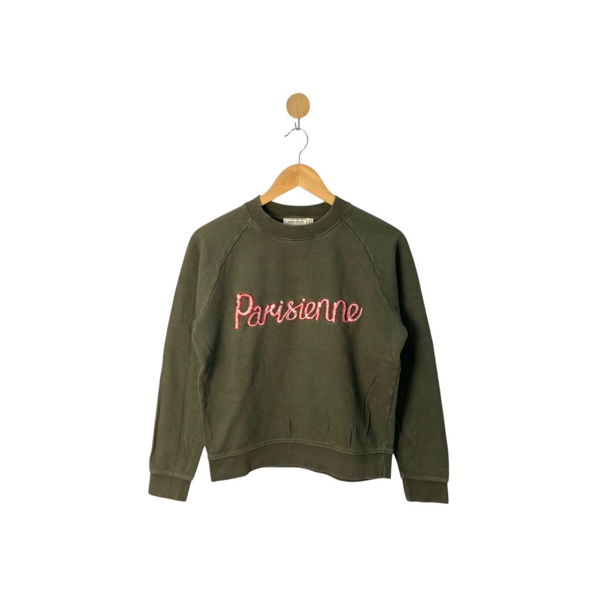 Maison Kitsune Maison Kitsune Sweatshirt Green Pullover Size Small Women Size US S / EU 44-46 / 1 - 1 Thumbnail