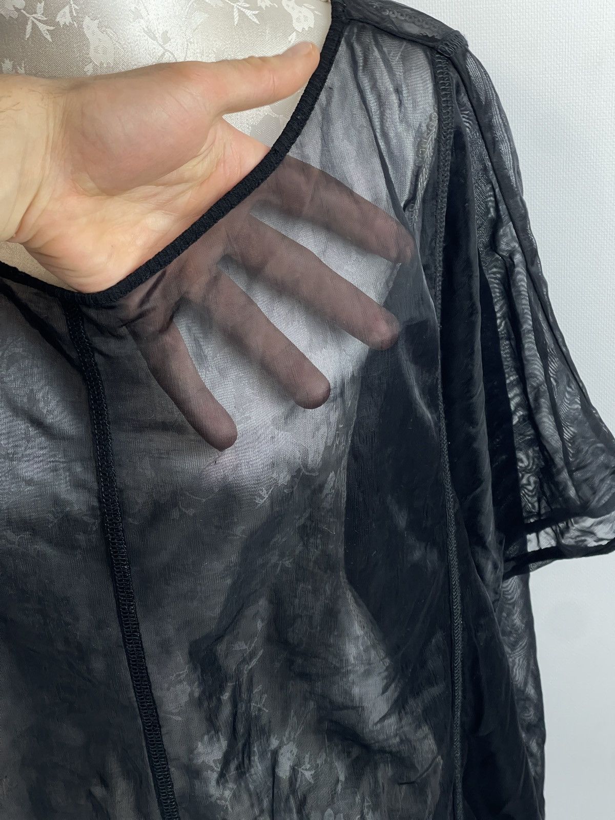 Japanese Brand × Le Grande Bleu (L.G.B.) Sonja Marohn Y2k Sheer Mesh Baggy Blouse Top Size S / US 4 / IT 40 - 5 Thumbnail