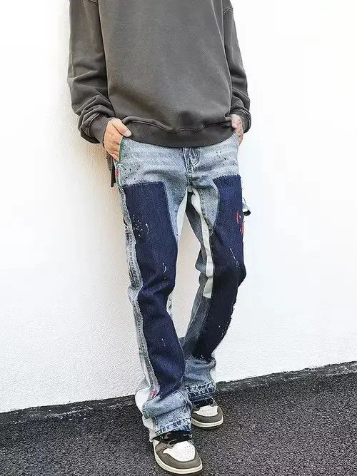 Splattered Paint Flare Jeans