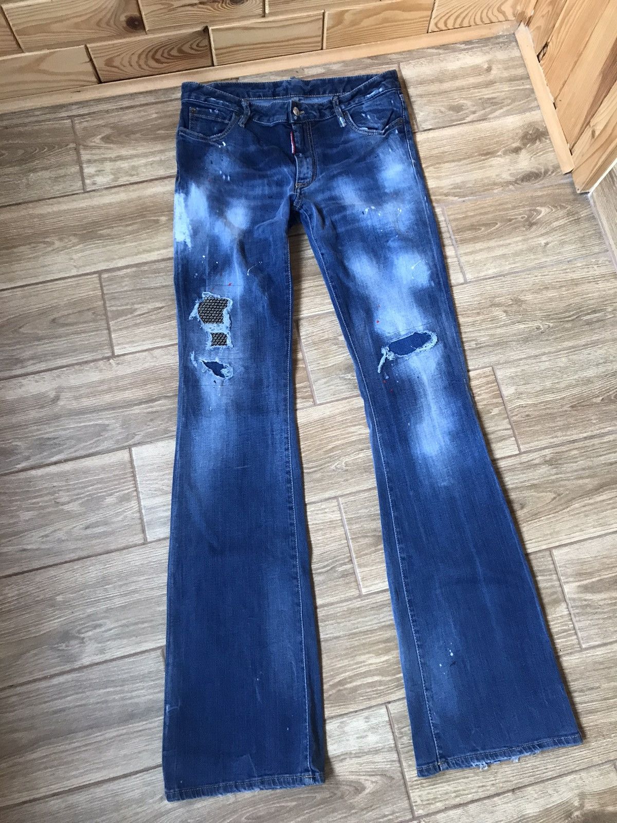 Dsquared2 Boot Cut Distressed Denim