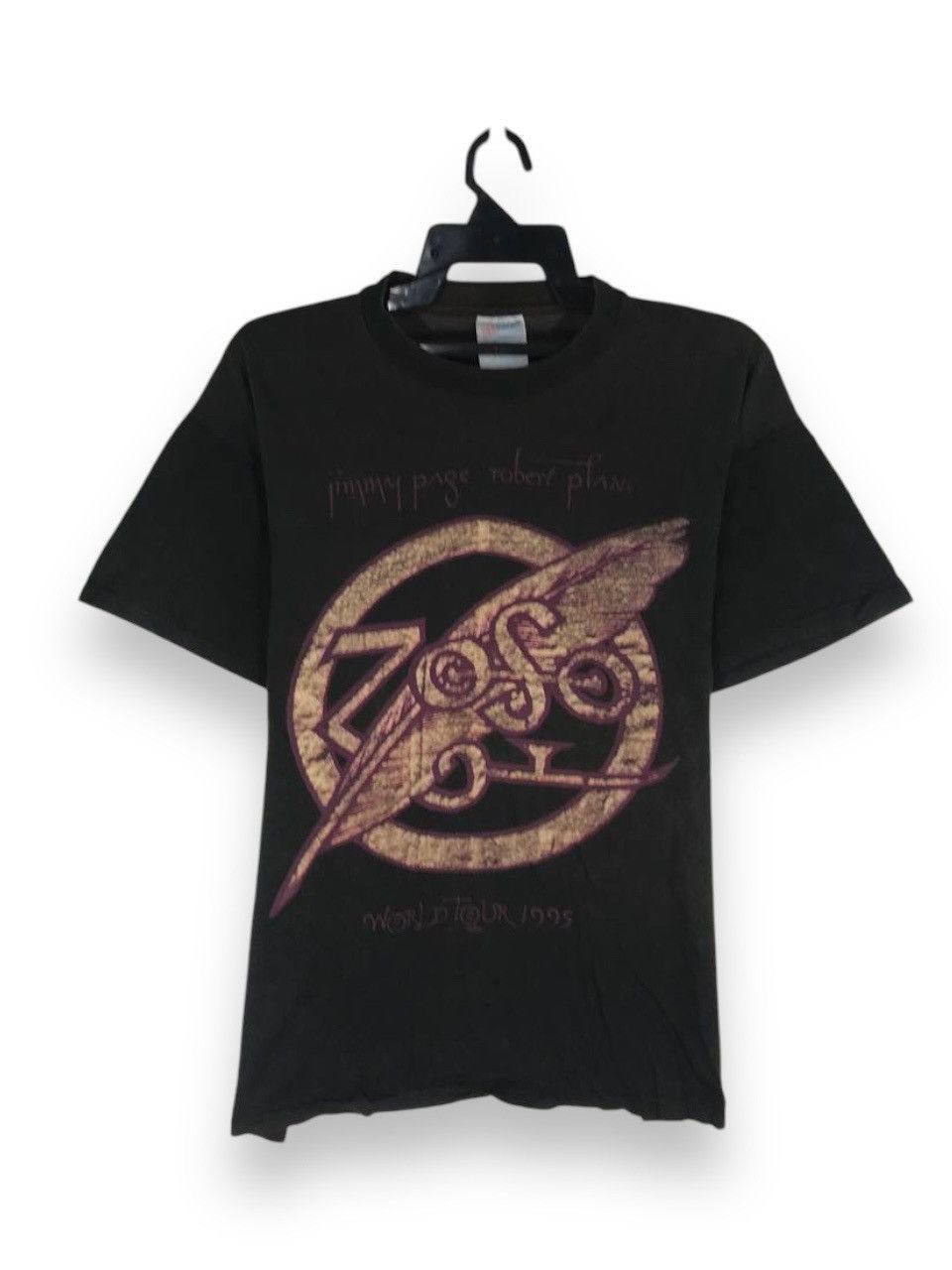 トラヴィス・スコット着用 1998 Page Plant ツアー Tシャツ XL Band Tees × Vintage 1998 Page and Plant Shirt Led Zeppelin Travis