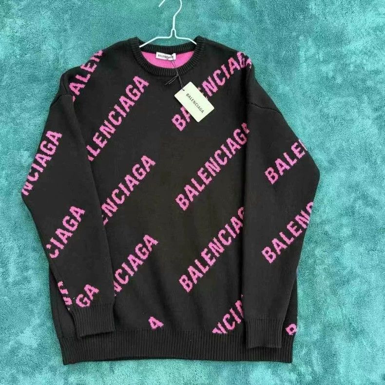Balenciaga Black Pink Bullet Curtain Sweater -DMC
