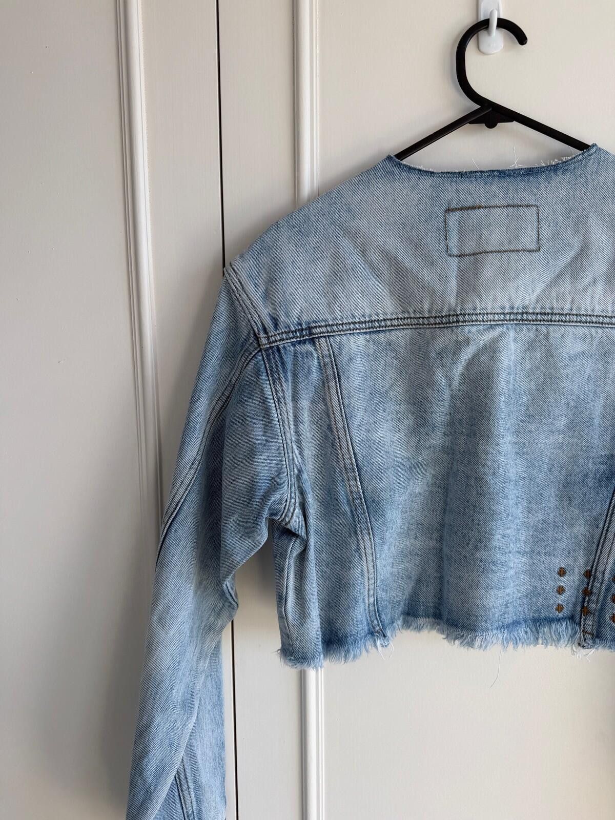 Ksubi new Ksubi womens denim Jacket top small s 8 blue torn up 2 Size S / US 4 / IT 40 - 7 Thumbnail