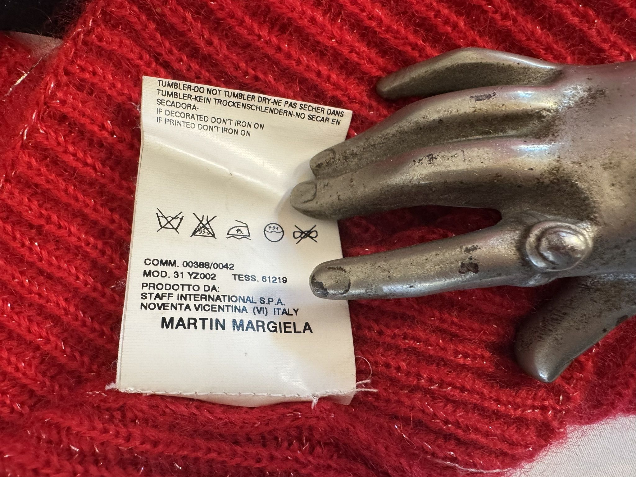 Maison Margiela Martin Margiela Red Mohair Bolero Label Fall 2004 Size M / US 6-8 / IT 42-44 - 9 Thumbnail