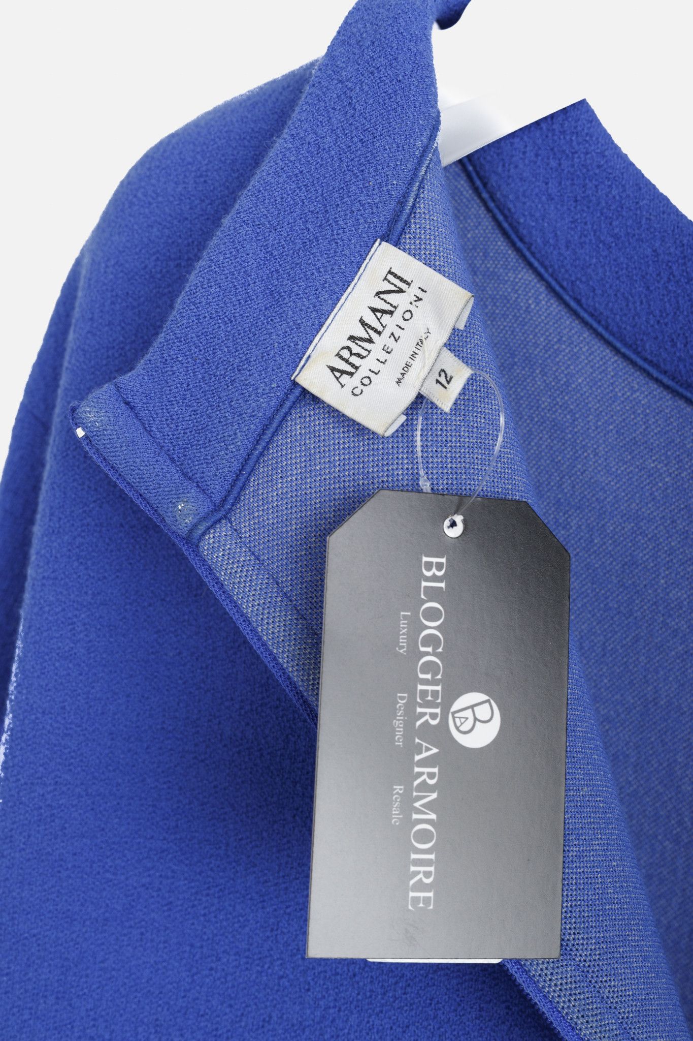 Armani Collezioni Armani Collezioni Blue Empire Dress Size XL / US 12-14 / IT 48-50 - 4 Thumbnail