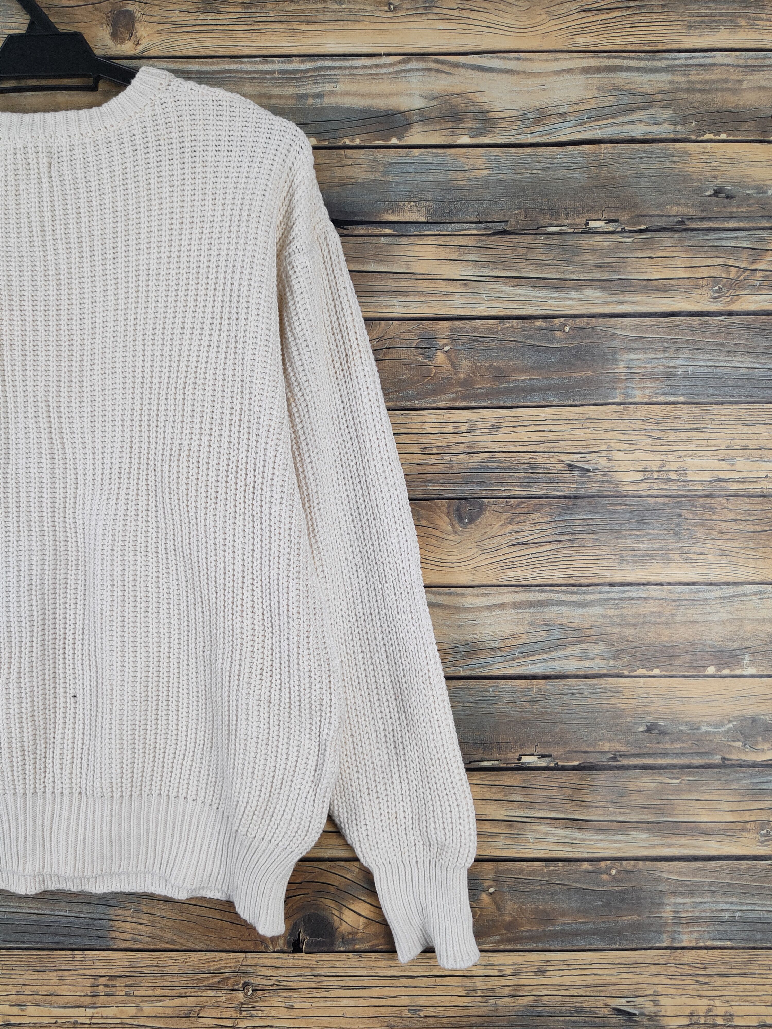 Homespun Knitwear Saburoku Ivory Knitwear Sweatshirts #W2106 Size US M / EU 48-50 / 2 - 9 Thumbnail