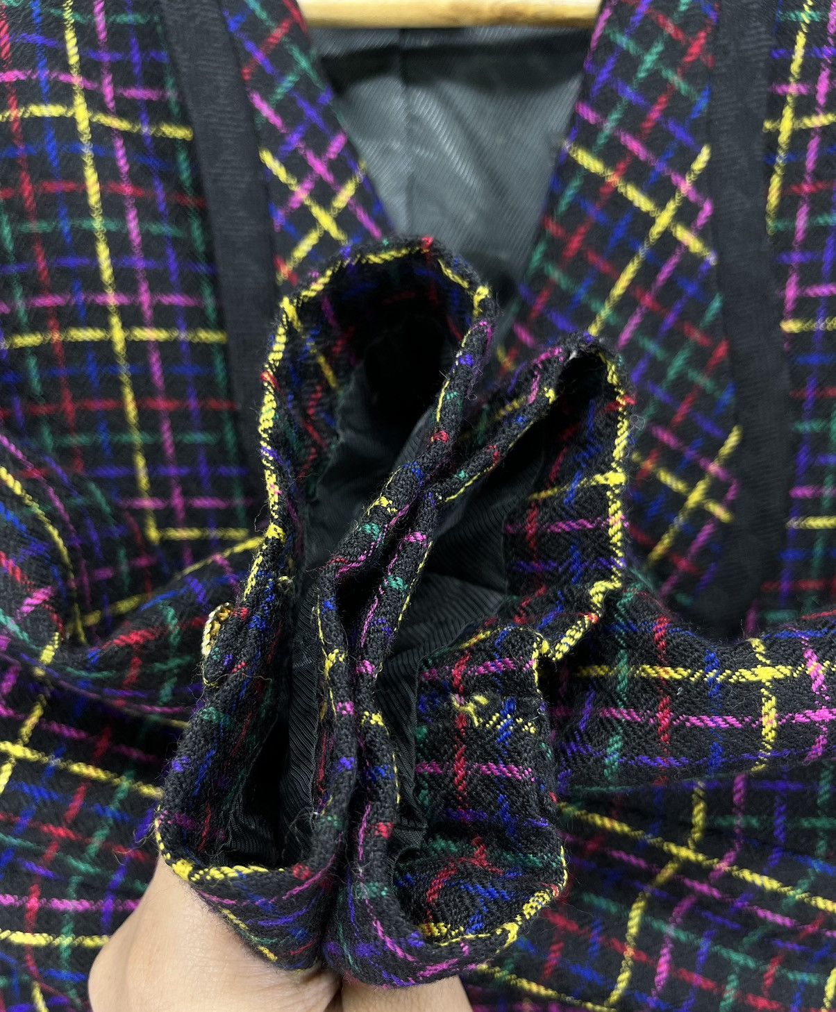 Hardy Amies Hardy Amies Shadow Plaid Checkered Cardigan Jacket Size M / US 6-8 / IT 42-44 - 11 Thumbnail