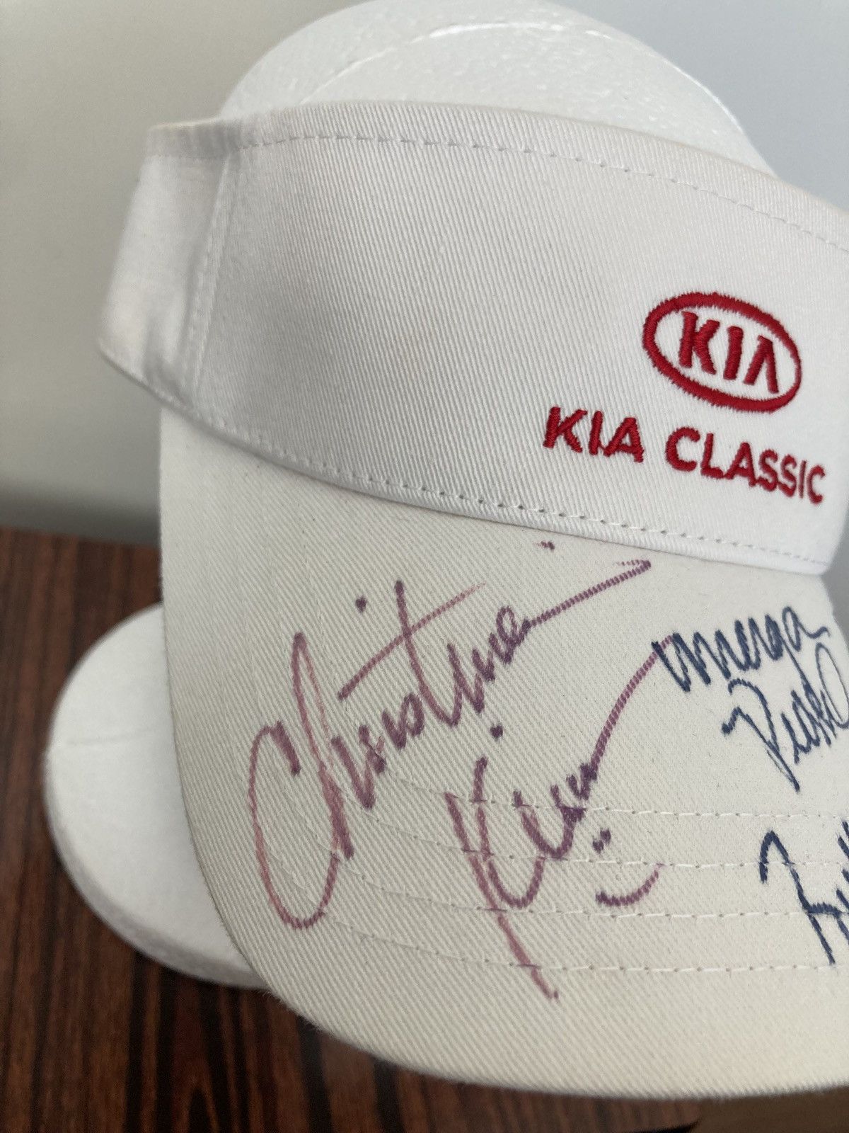 Imperial LPGA KIA CLASSIC GOLF VISOR CAP HAT SIGNED PAULA CREAMER KIM Size ONE SIZE - 5 Thumbnail